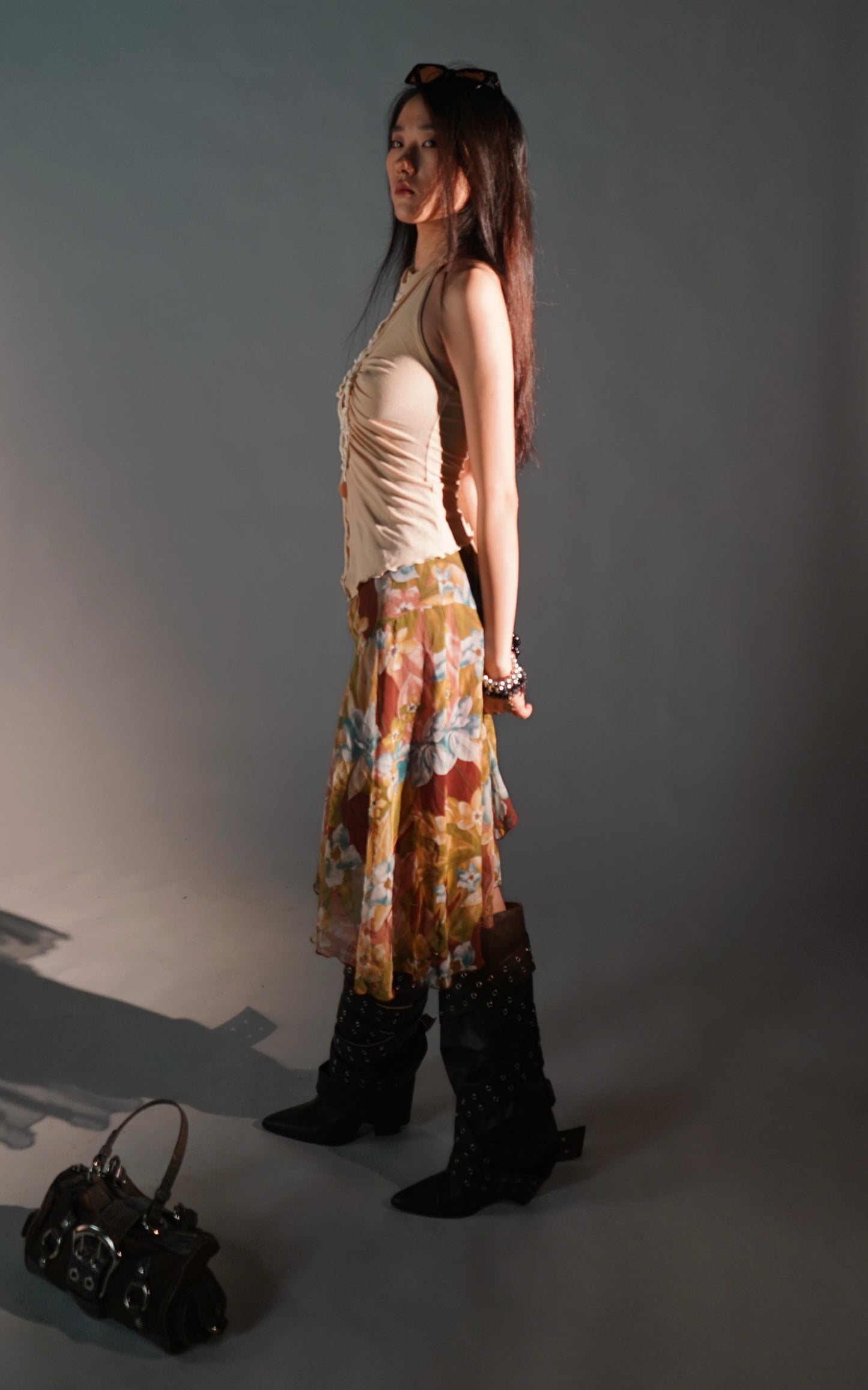 Vintage 2000s long floral skirt