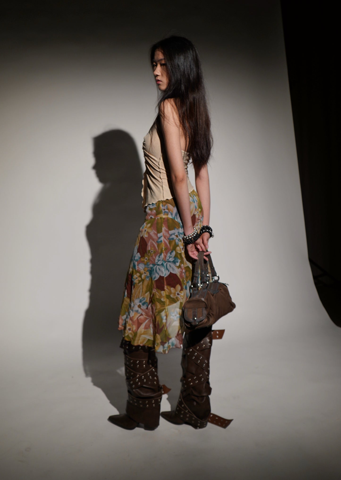 Vintage 2000s long floral skirt