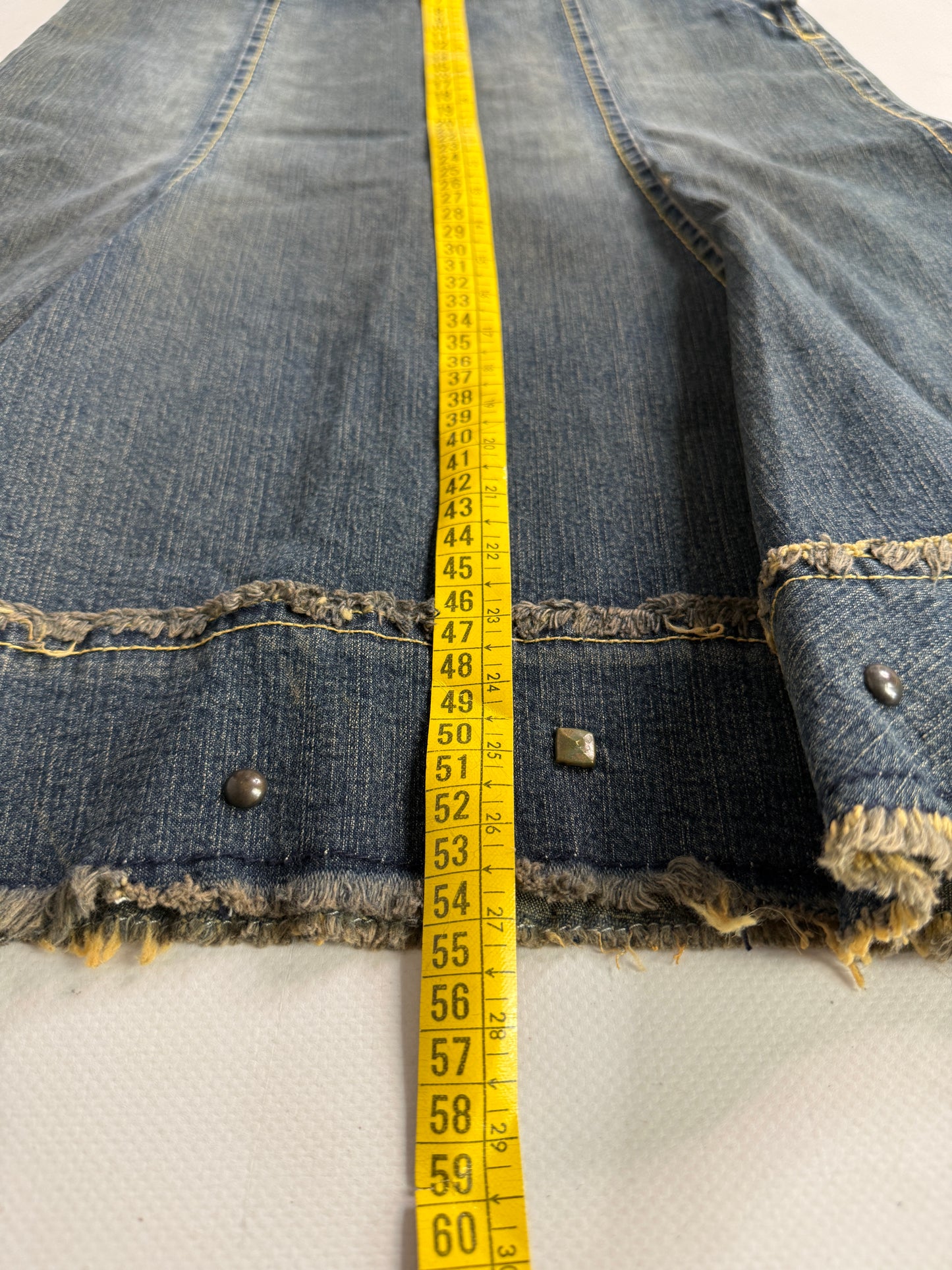 Vintage denim midi skirt