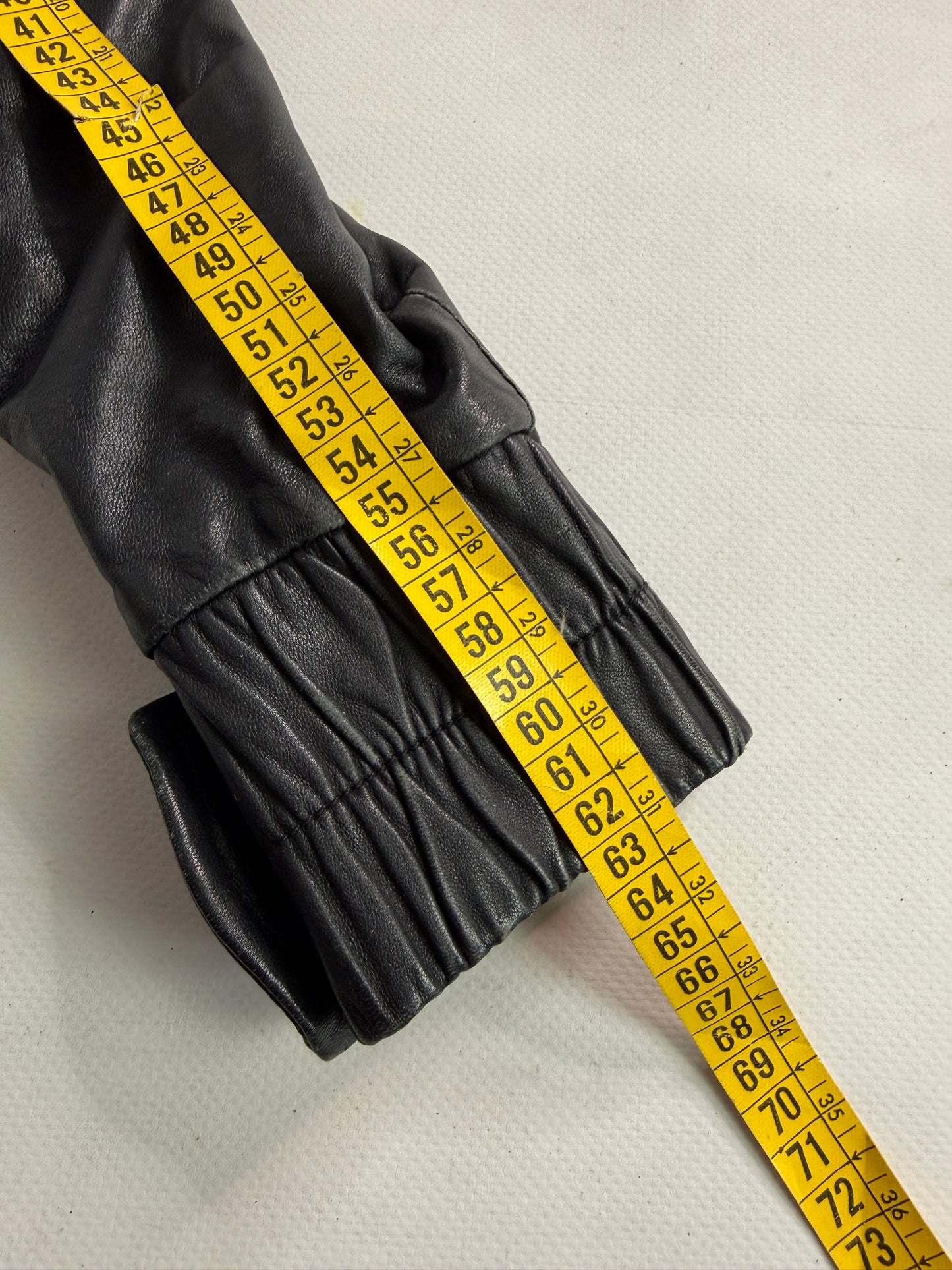 Vintage black leather biker