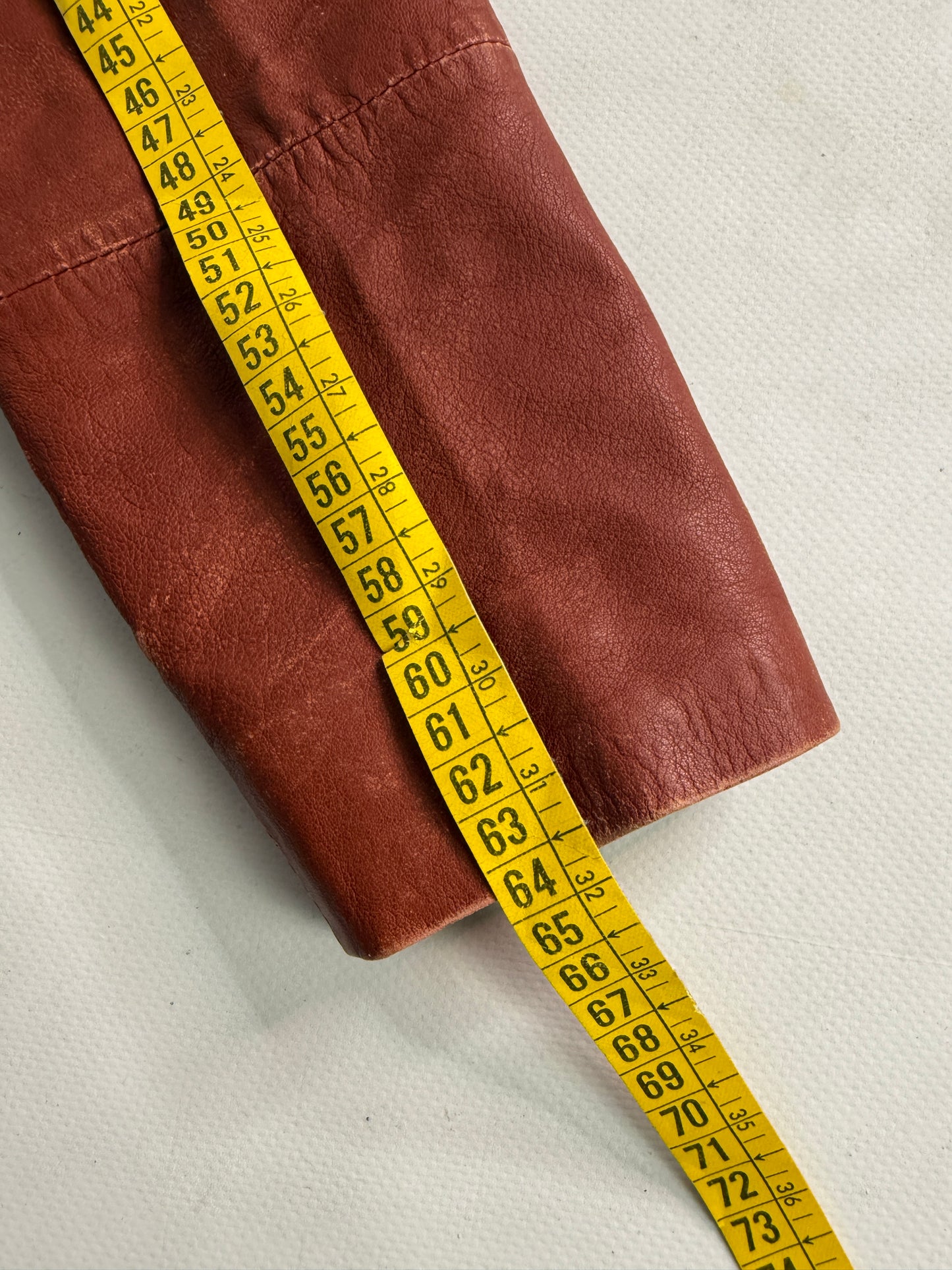 2000s red leather biker