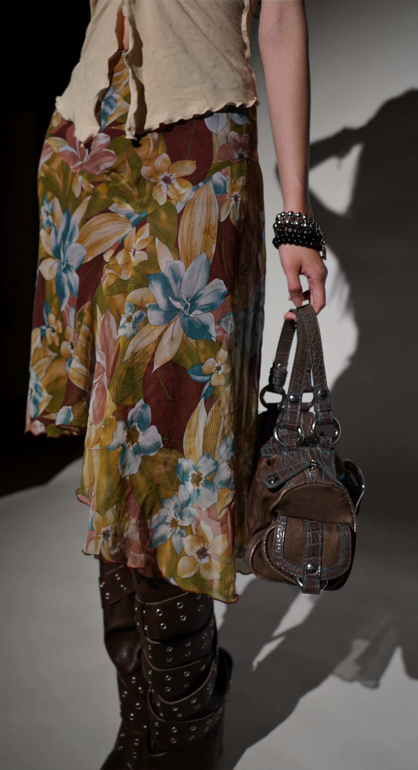 Vintage 2000s long floral skirt