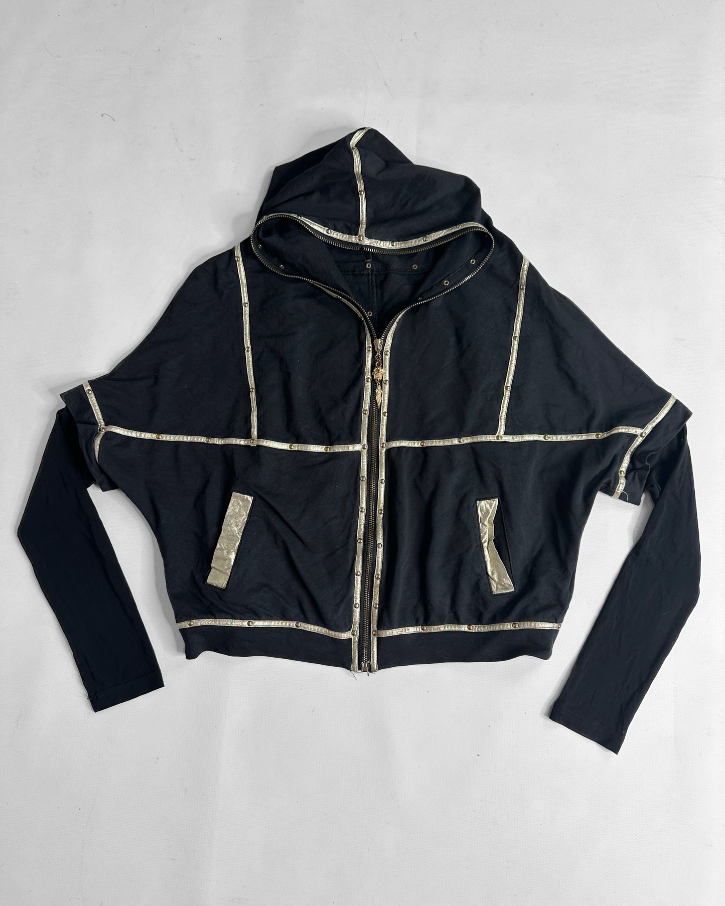Y2K cyber grunge zip up hoodie