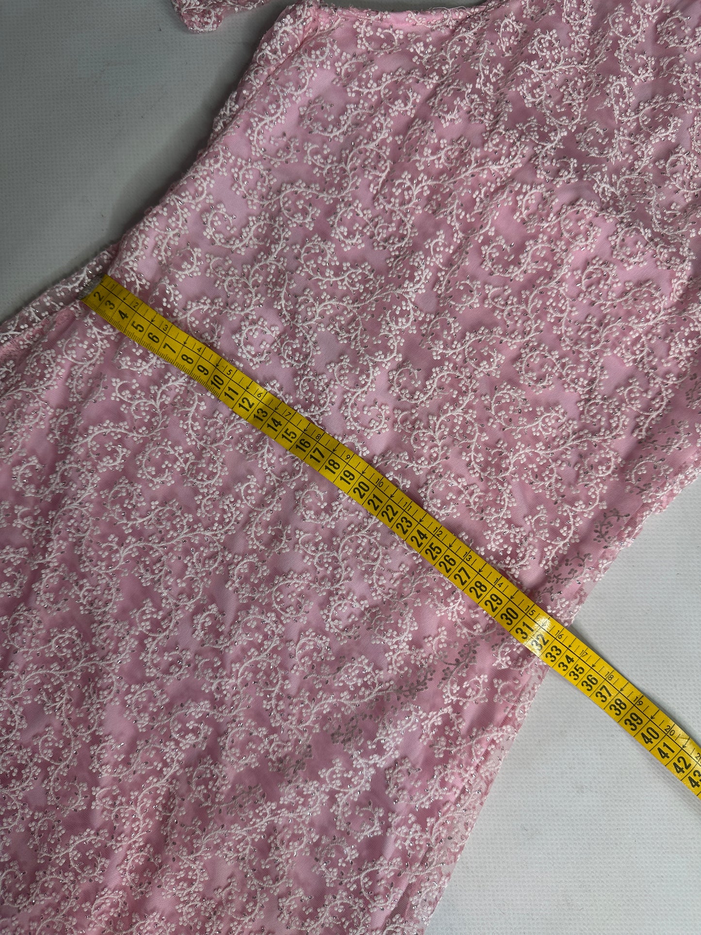 Y2K Coquette pink long dress