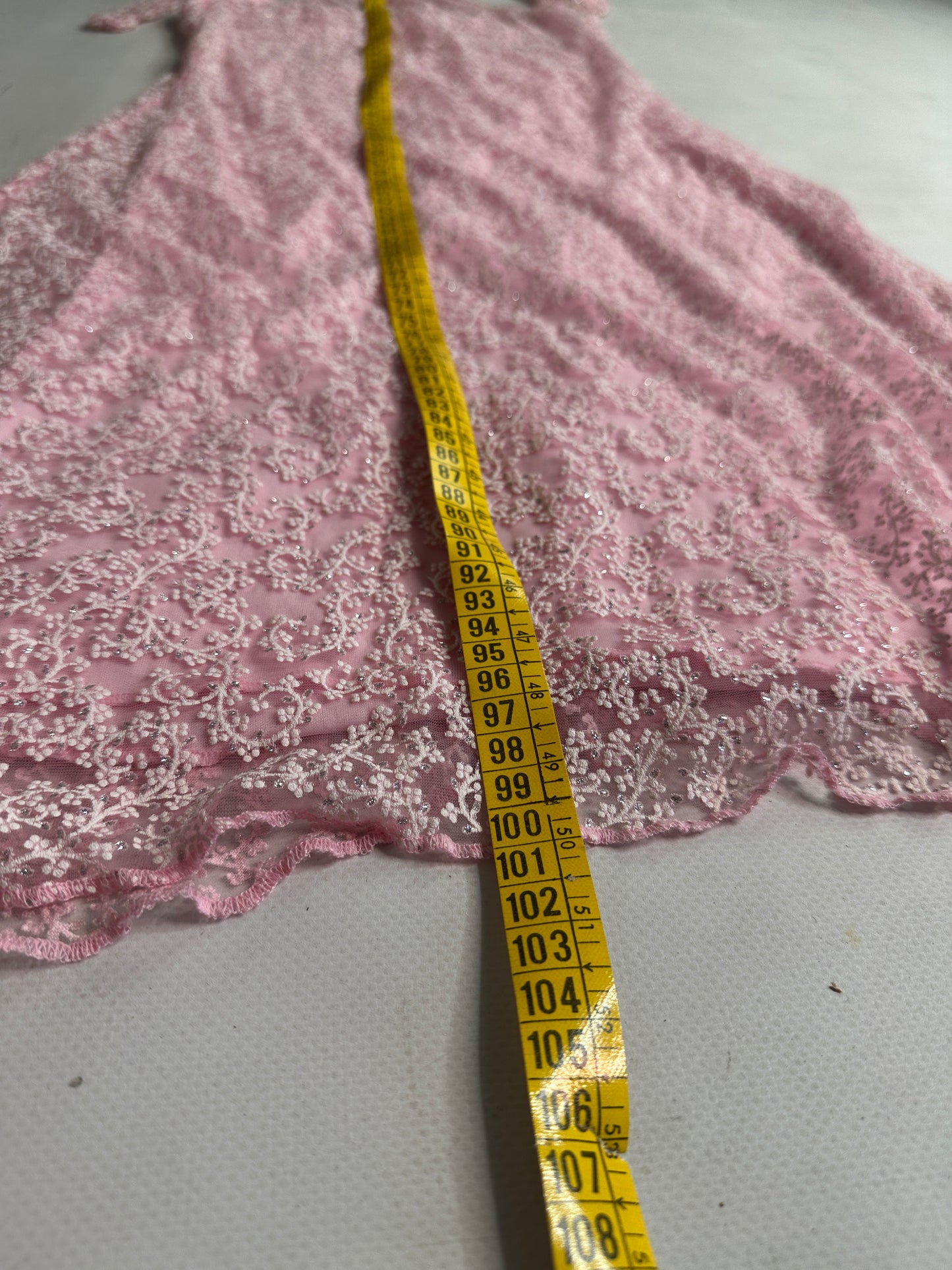 Y2K Coquette pink long dress
