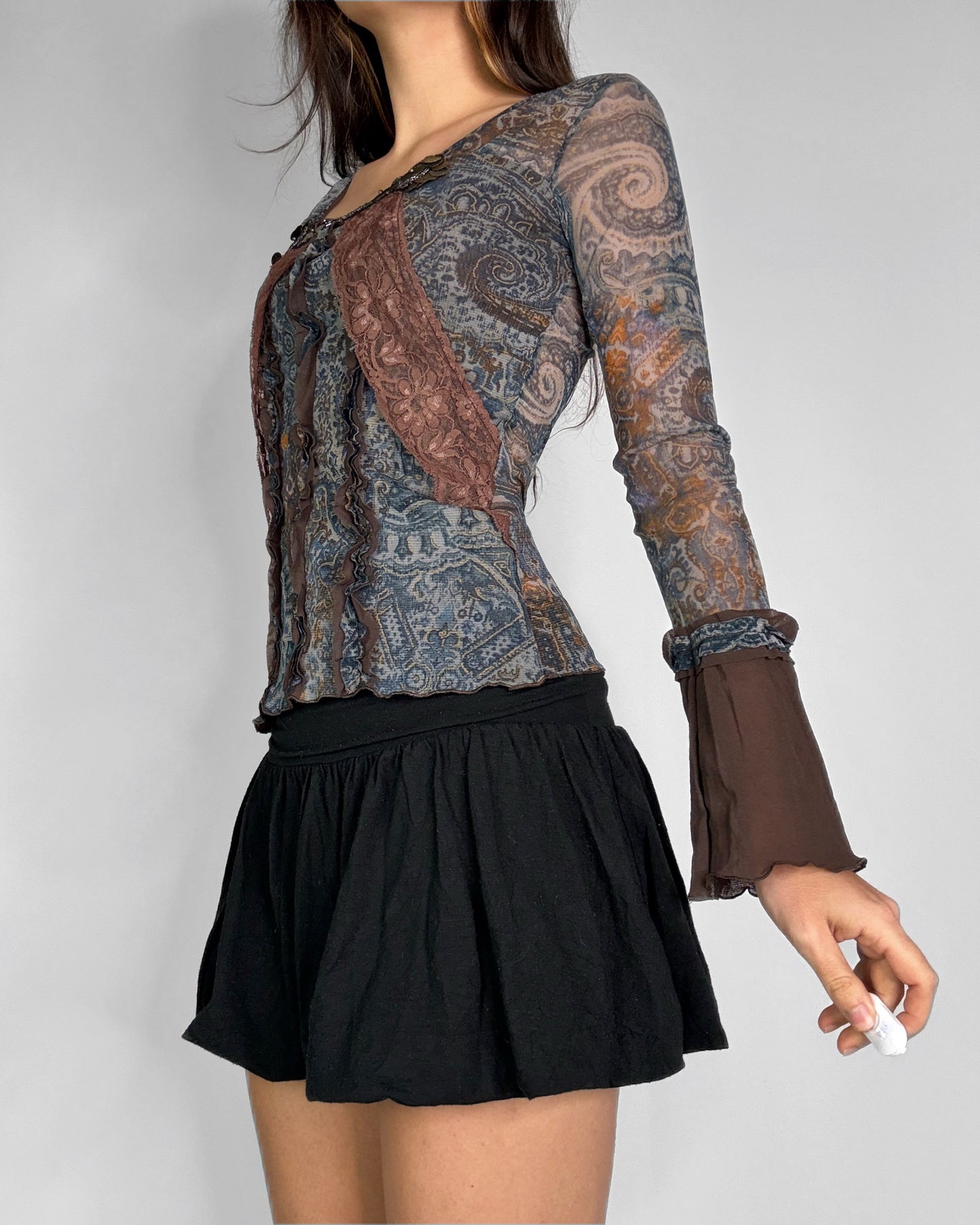 Vintage boho long sleeve top