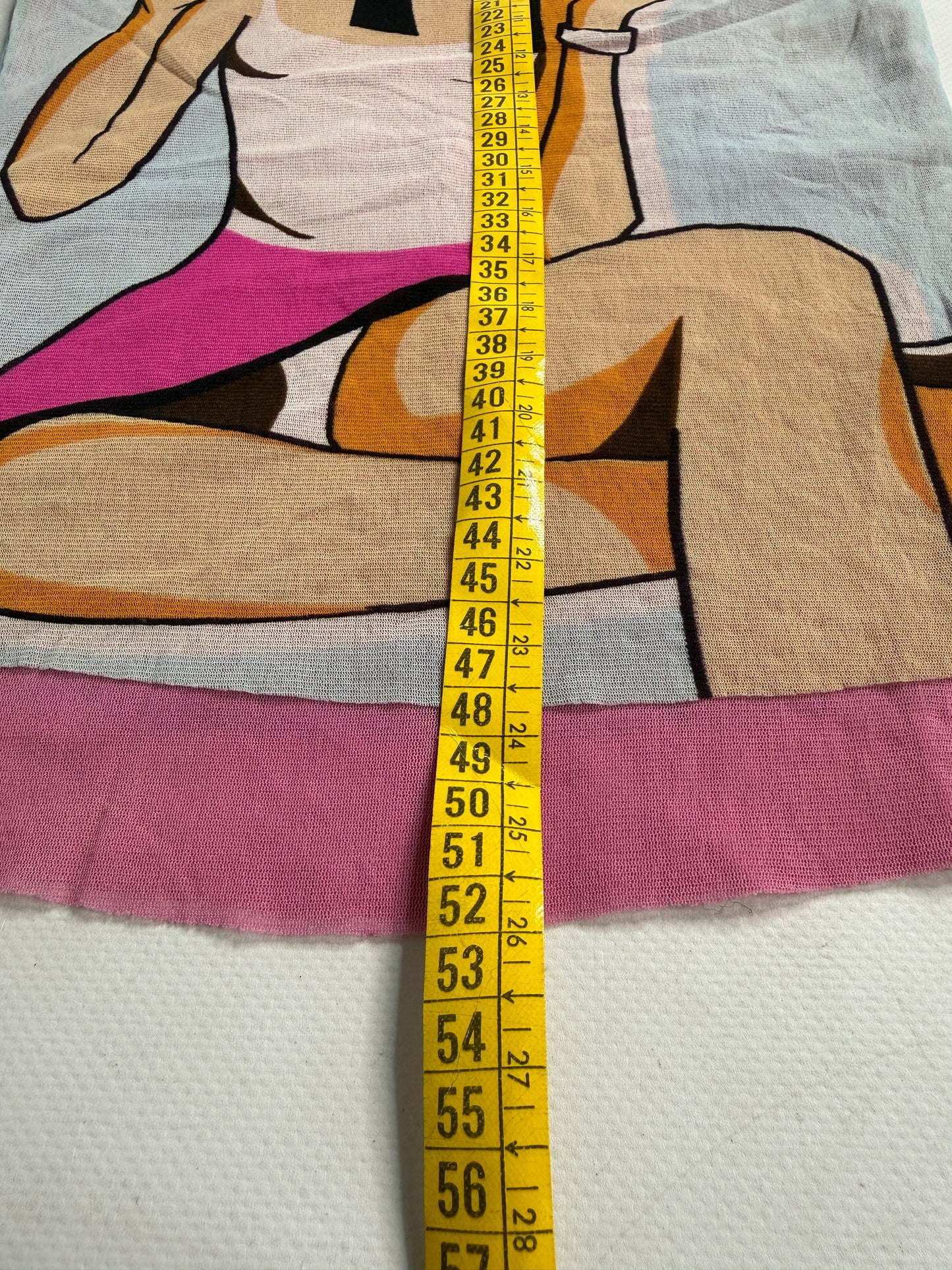 Vintage graphic mesh top