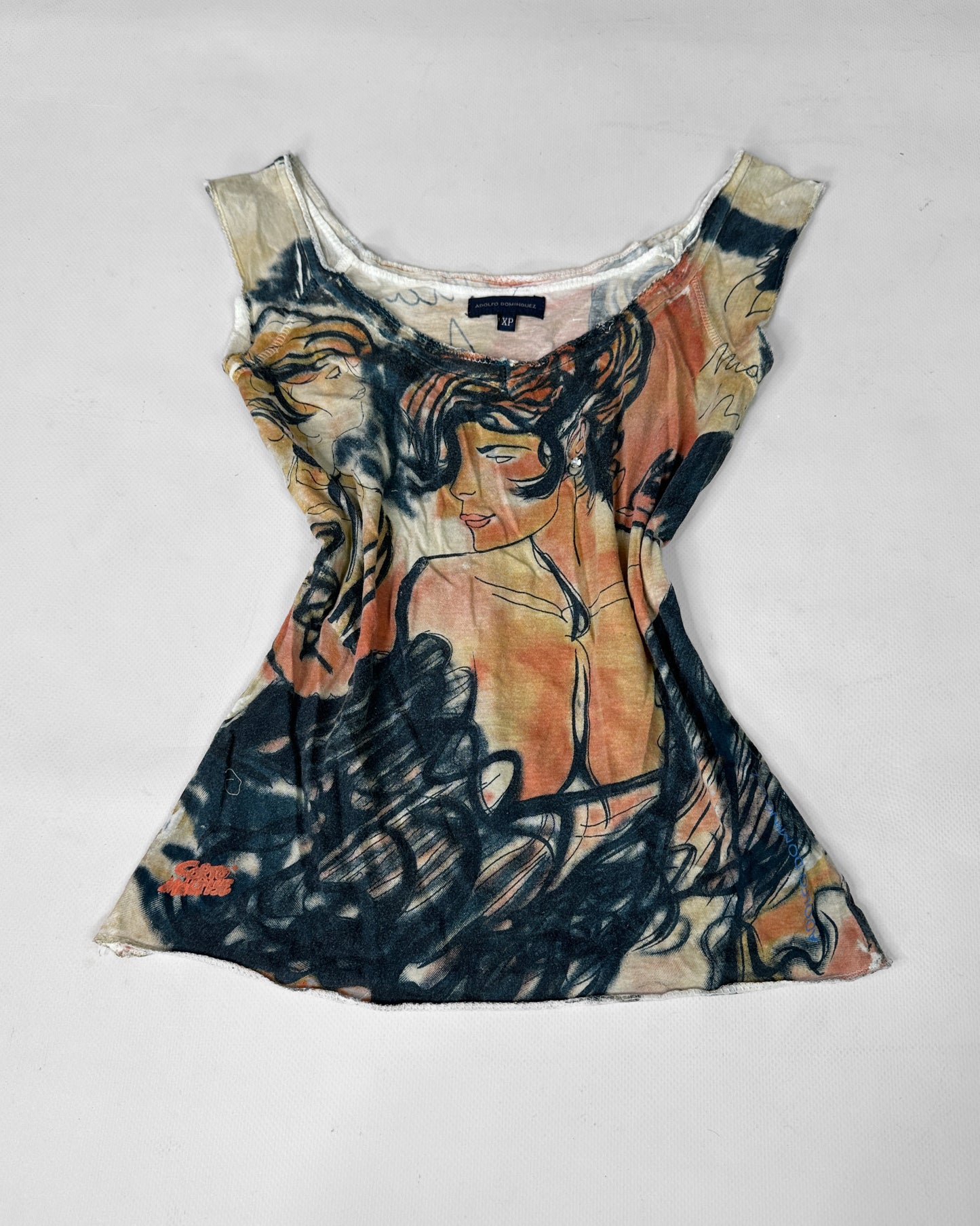 Vintage maximalist graphic top