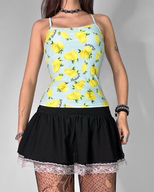 Vintage 2000s euro summer lemon top