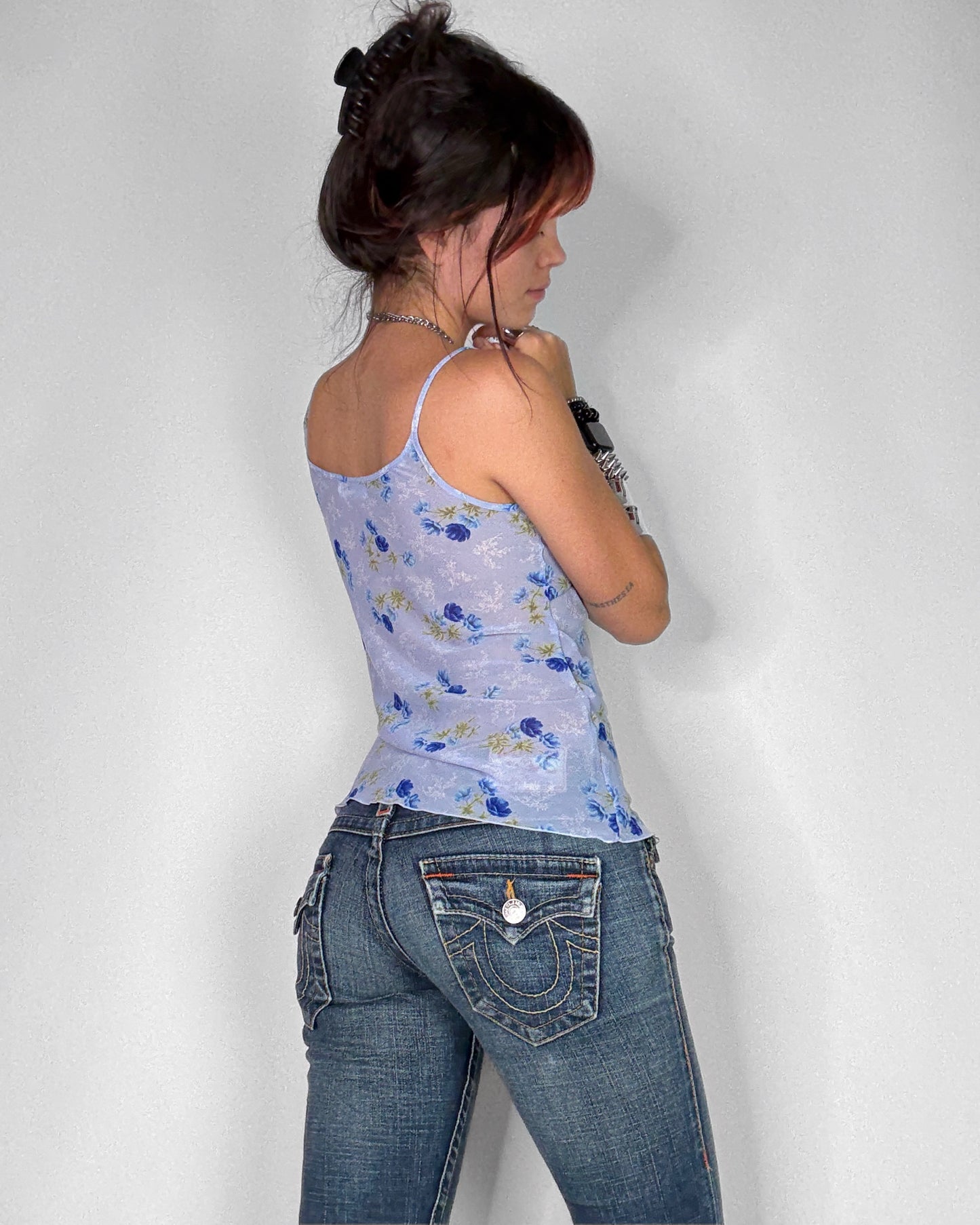 2000s floral cami top