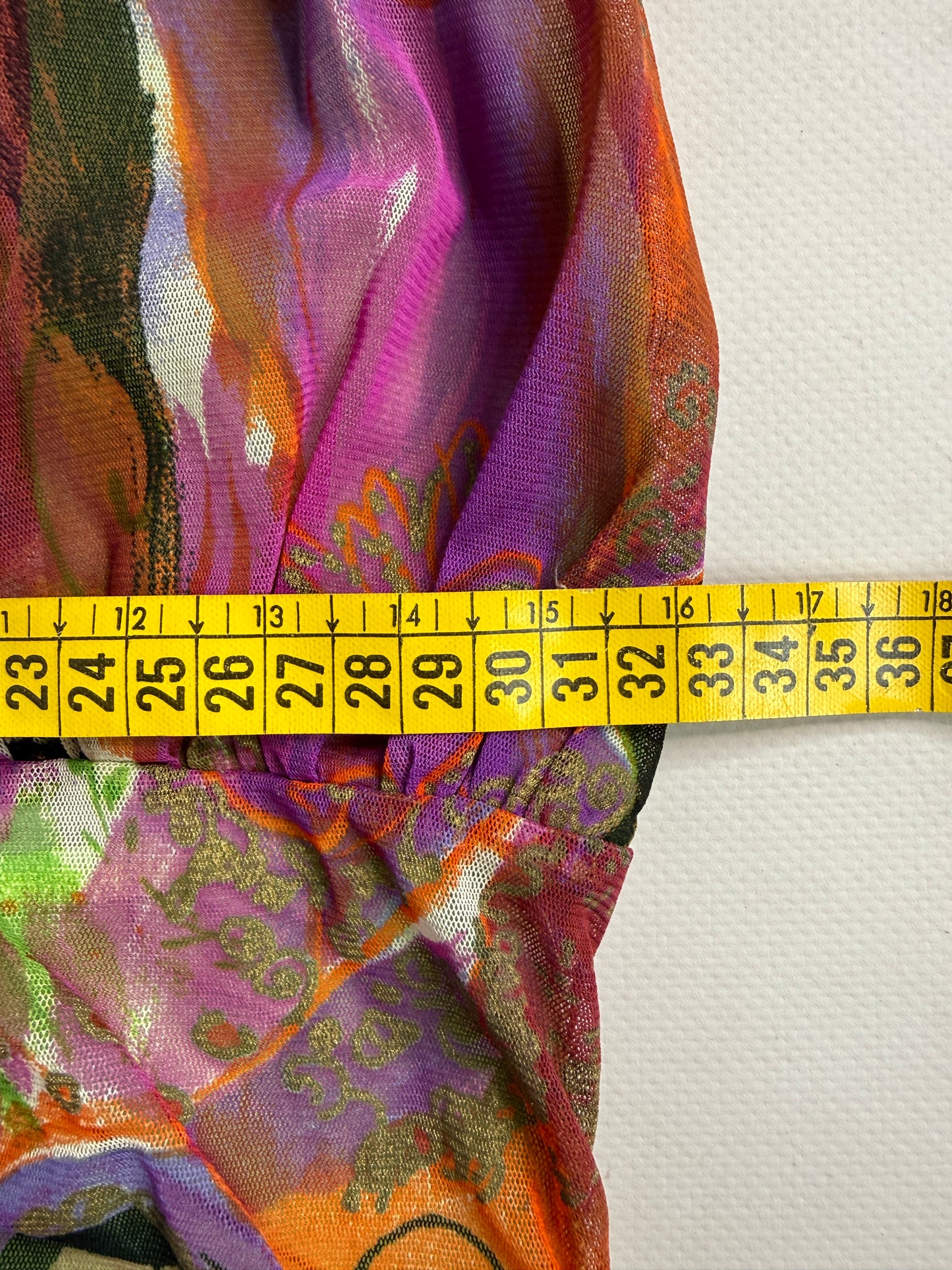 2000s graphic mesh halter top