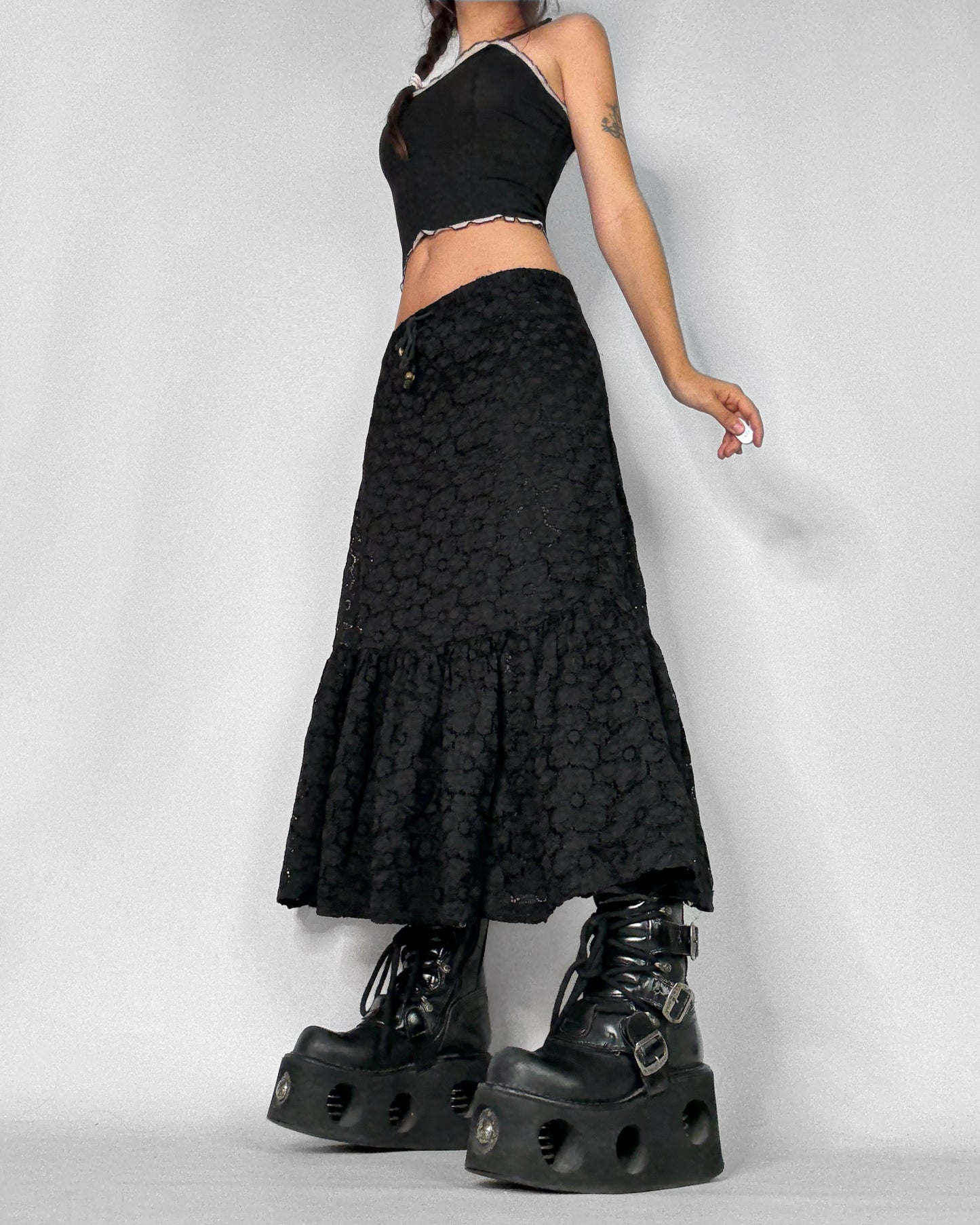 Vintage grunge fairy long skirt
