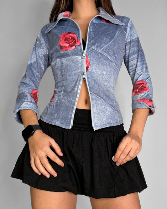 Vintage double zip up Shirt