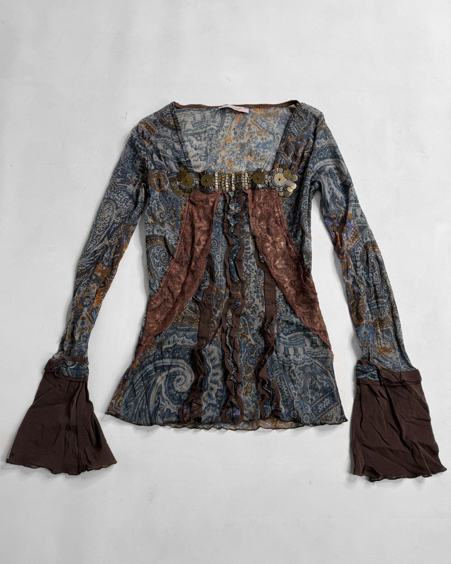 Vintage boho long sleeve top