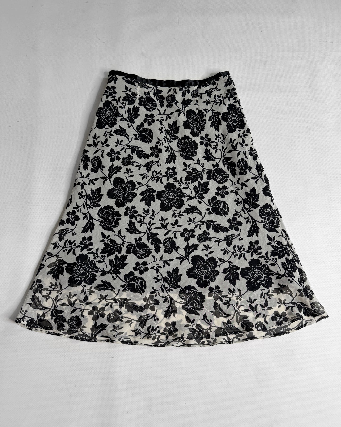 Vintage floral midi skirt