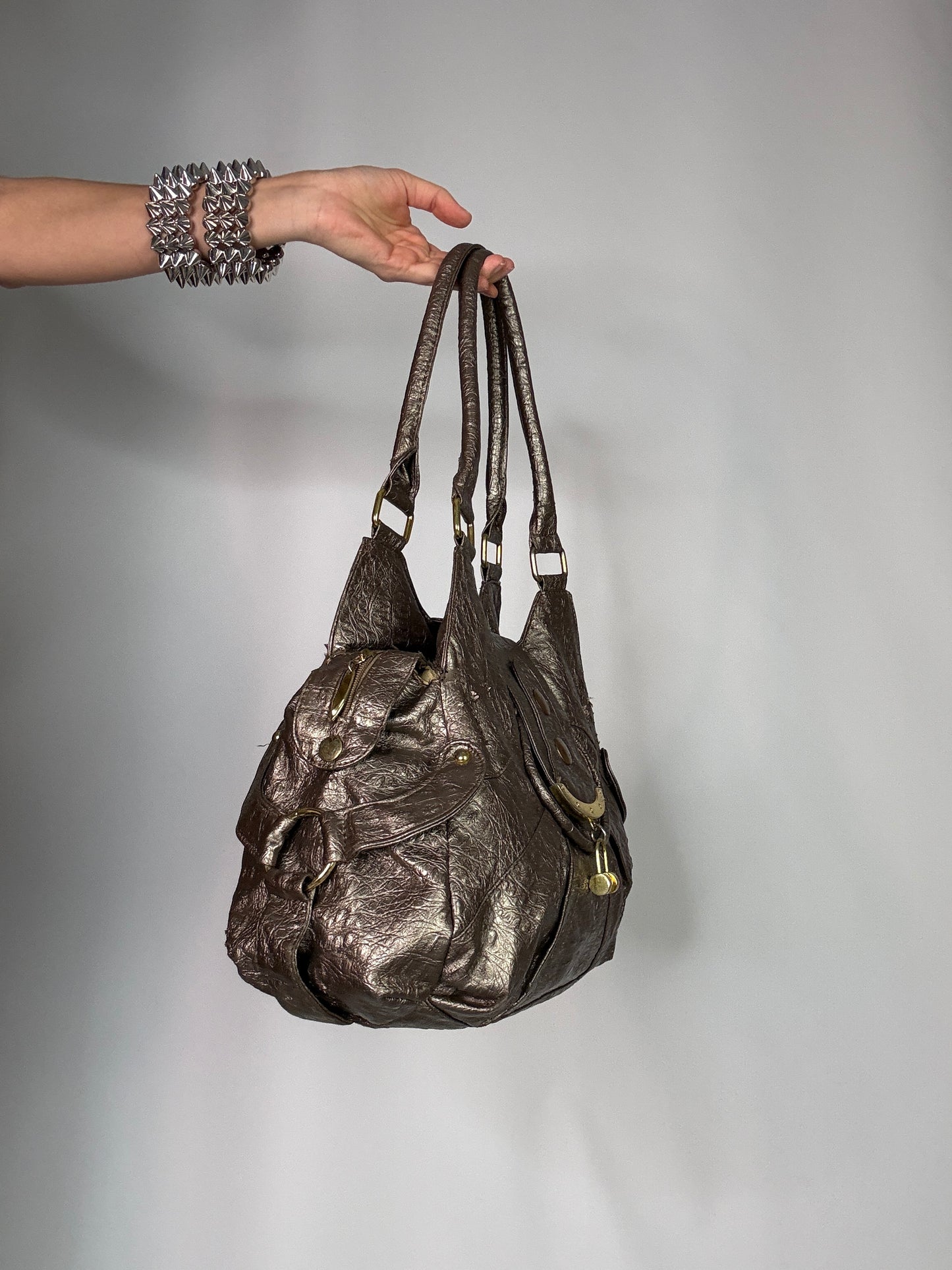 Y2K vintage leather bag