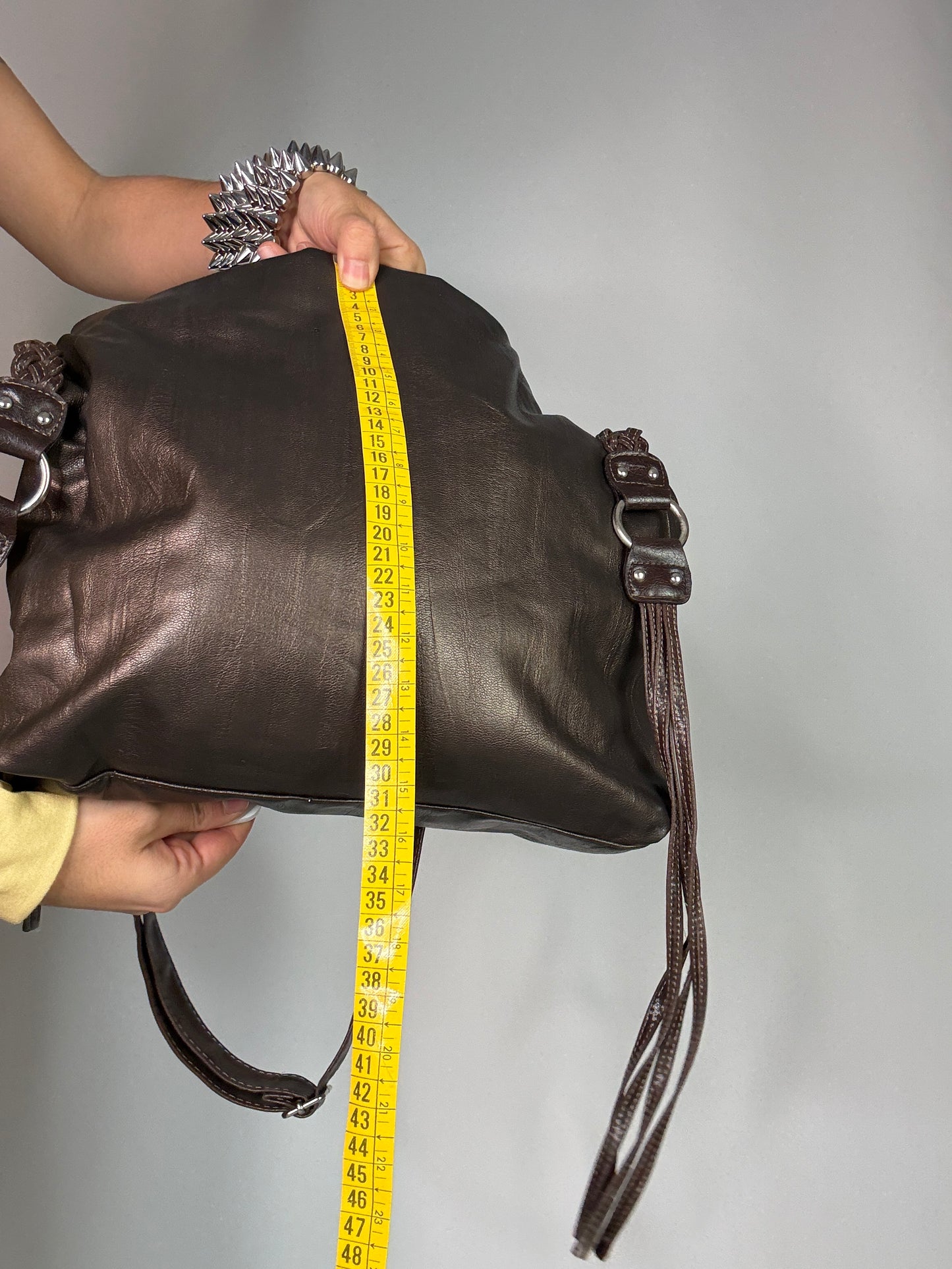 Y2K boho vintage leather bag