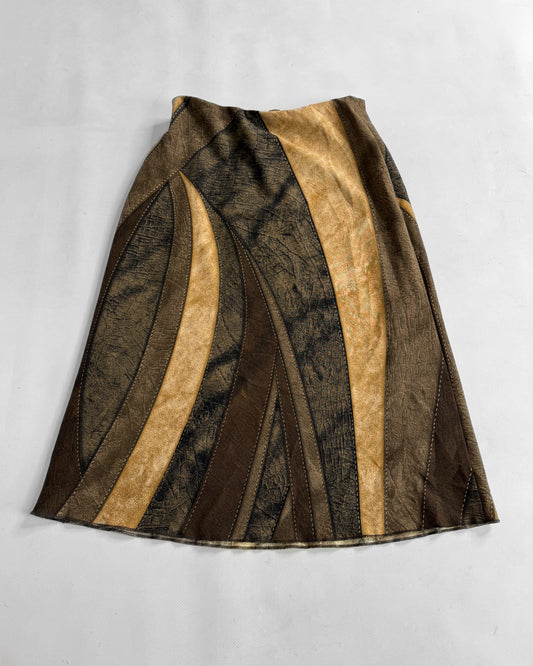 2000s graphic midi skirt