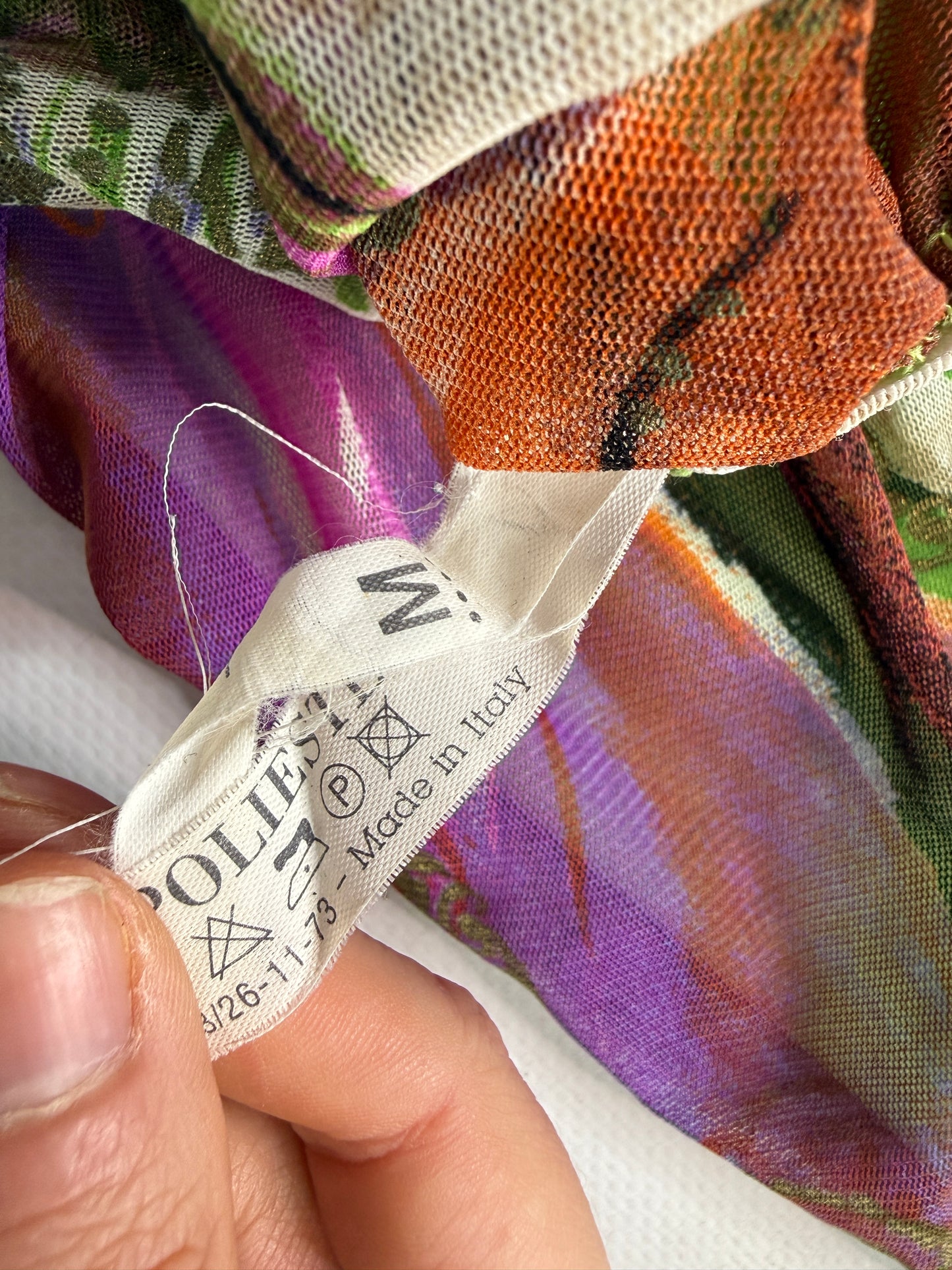 2000s graphic mesh halter top