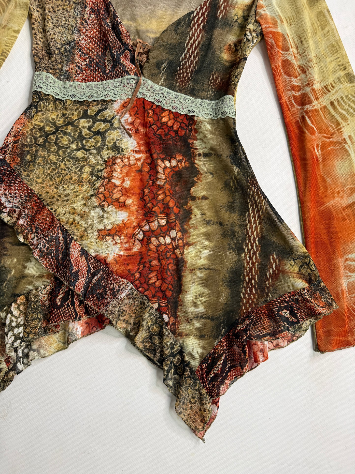 Vintage boho long sleeve top