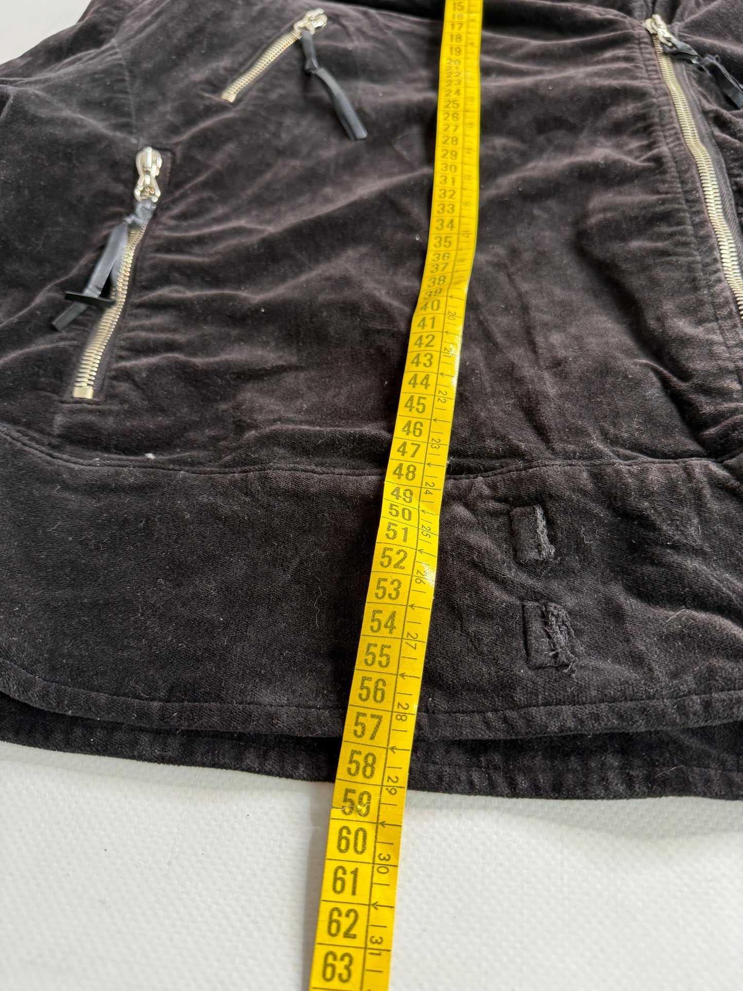 2000s brown corduroy Biker
