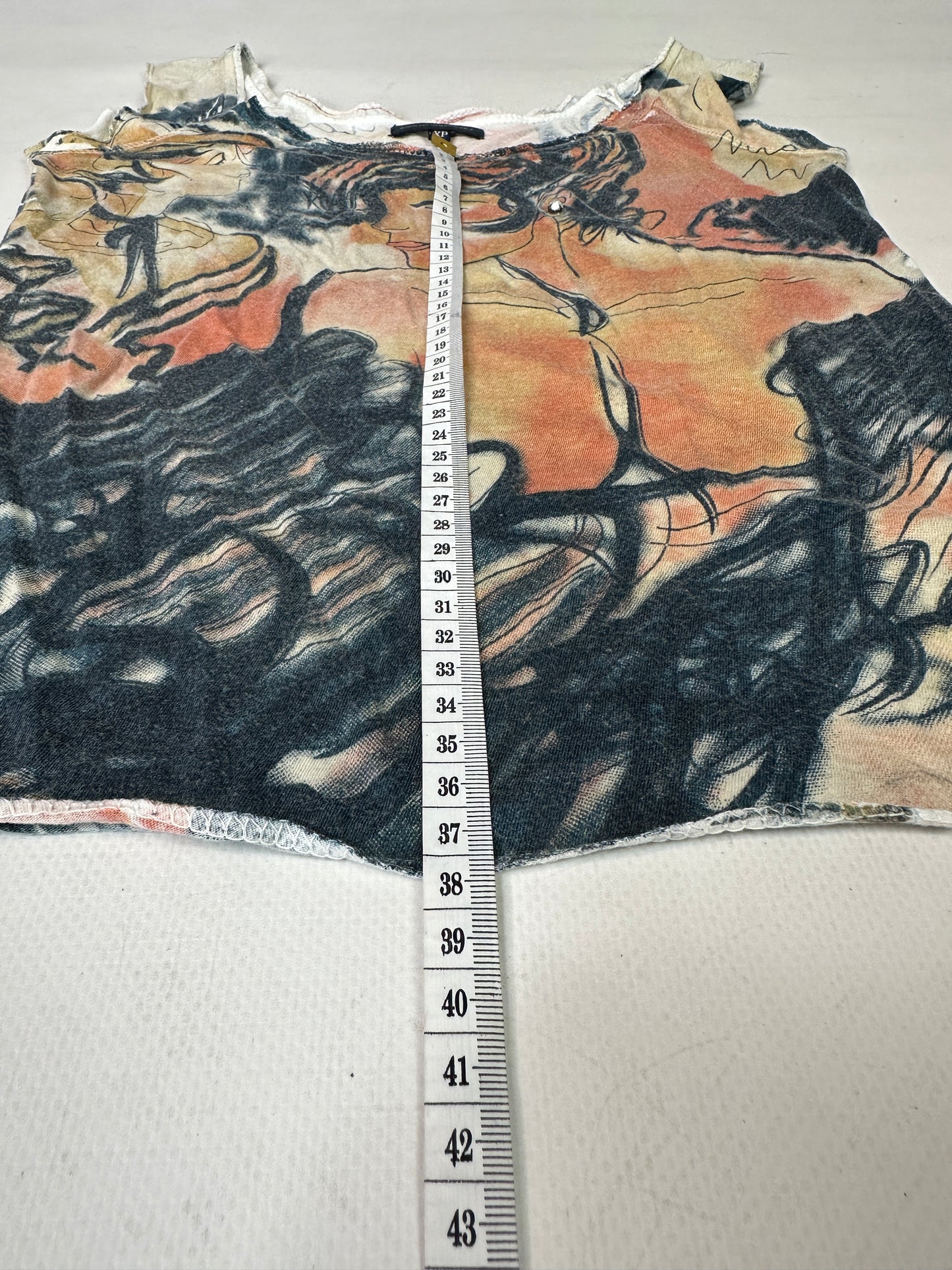 Vintage maximalist graphic top