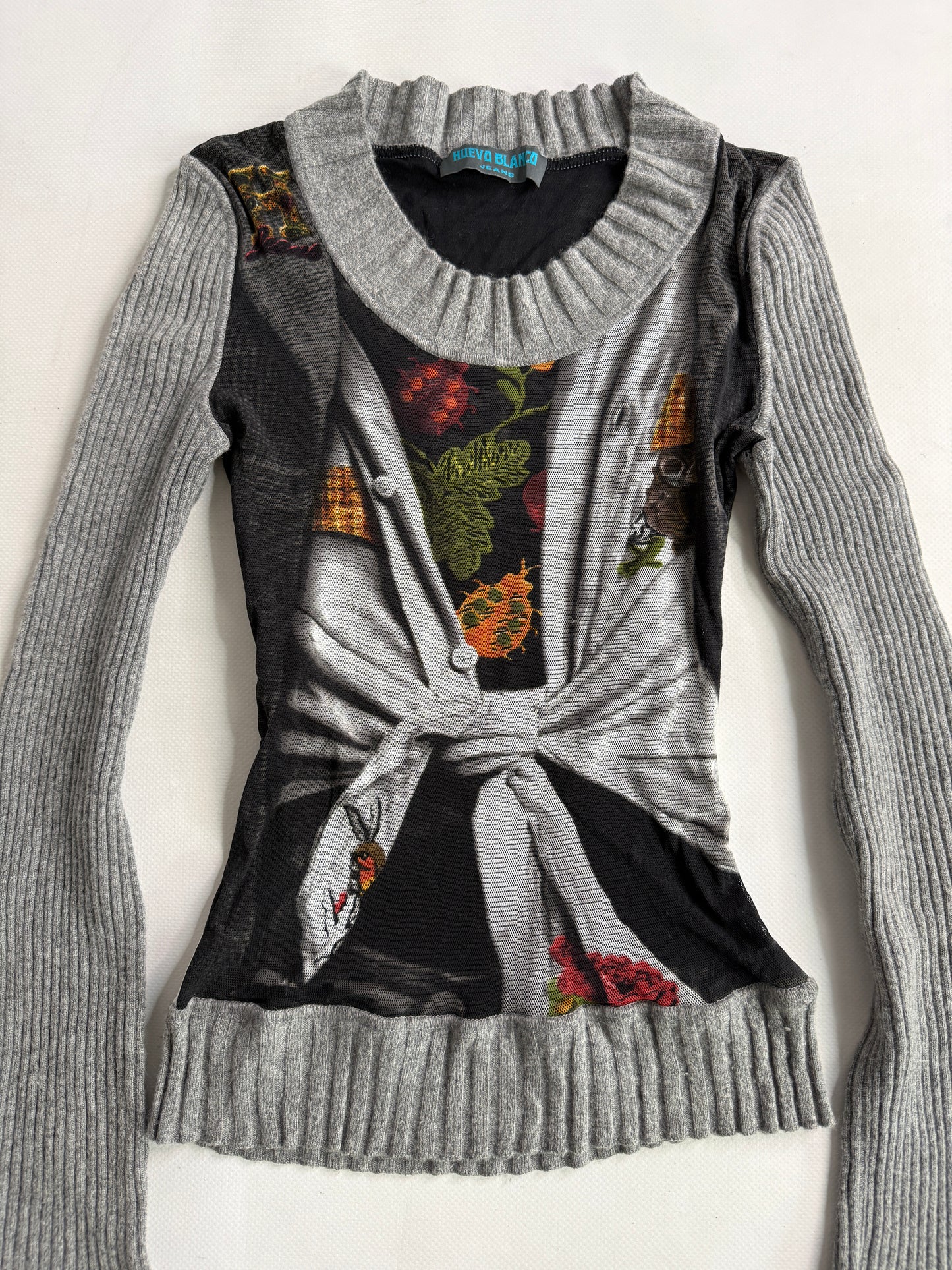 Vintage graphic knit sweater