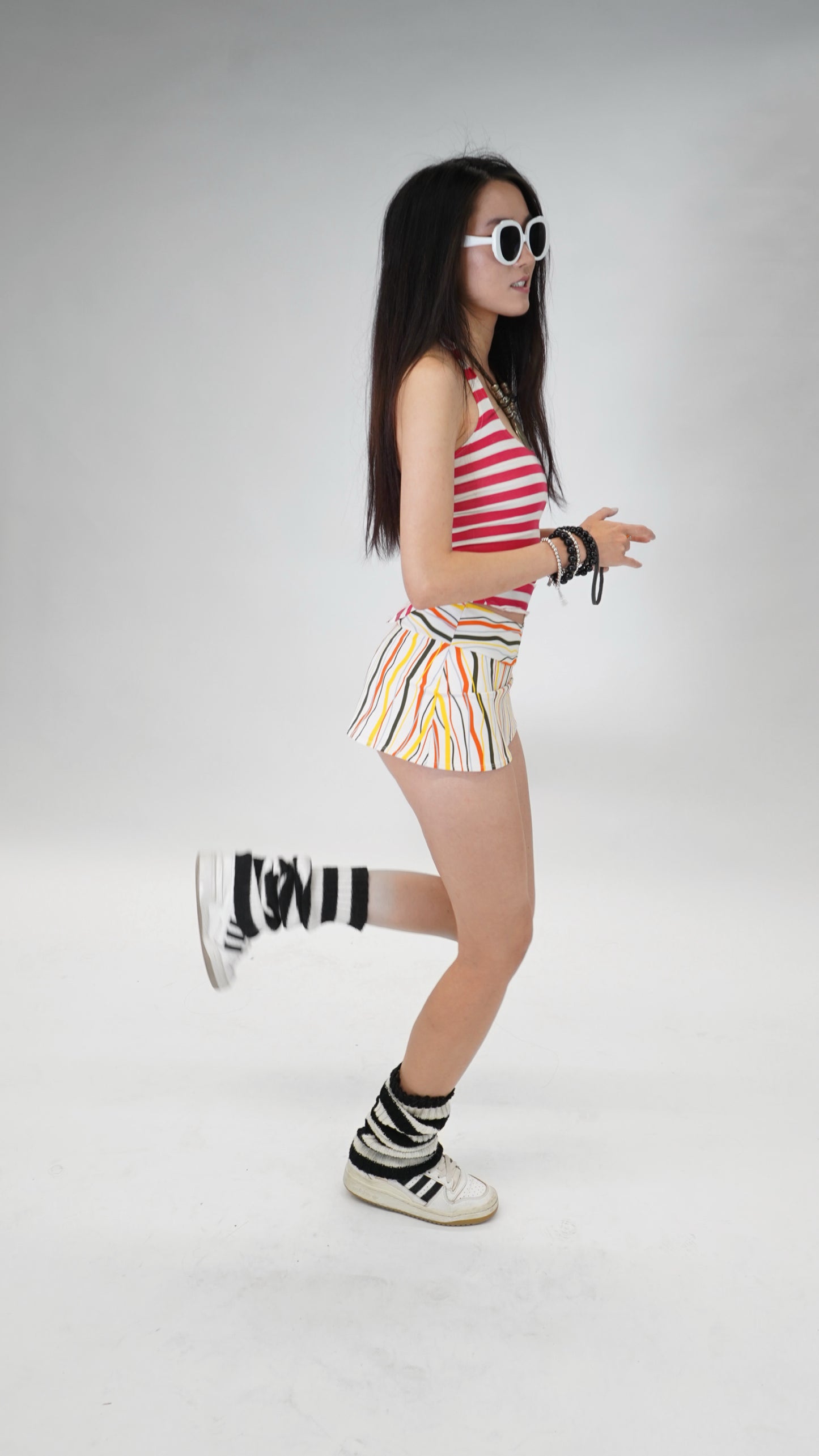 Vintage 2000s Striped mini skirt low rise