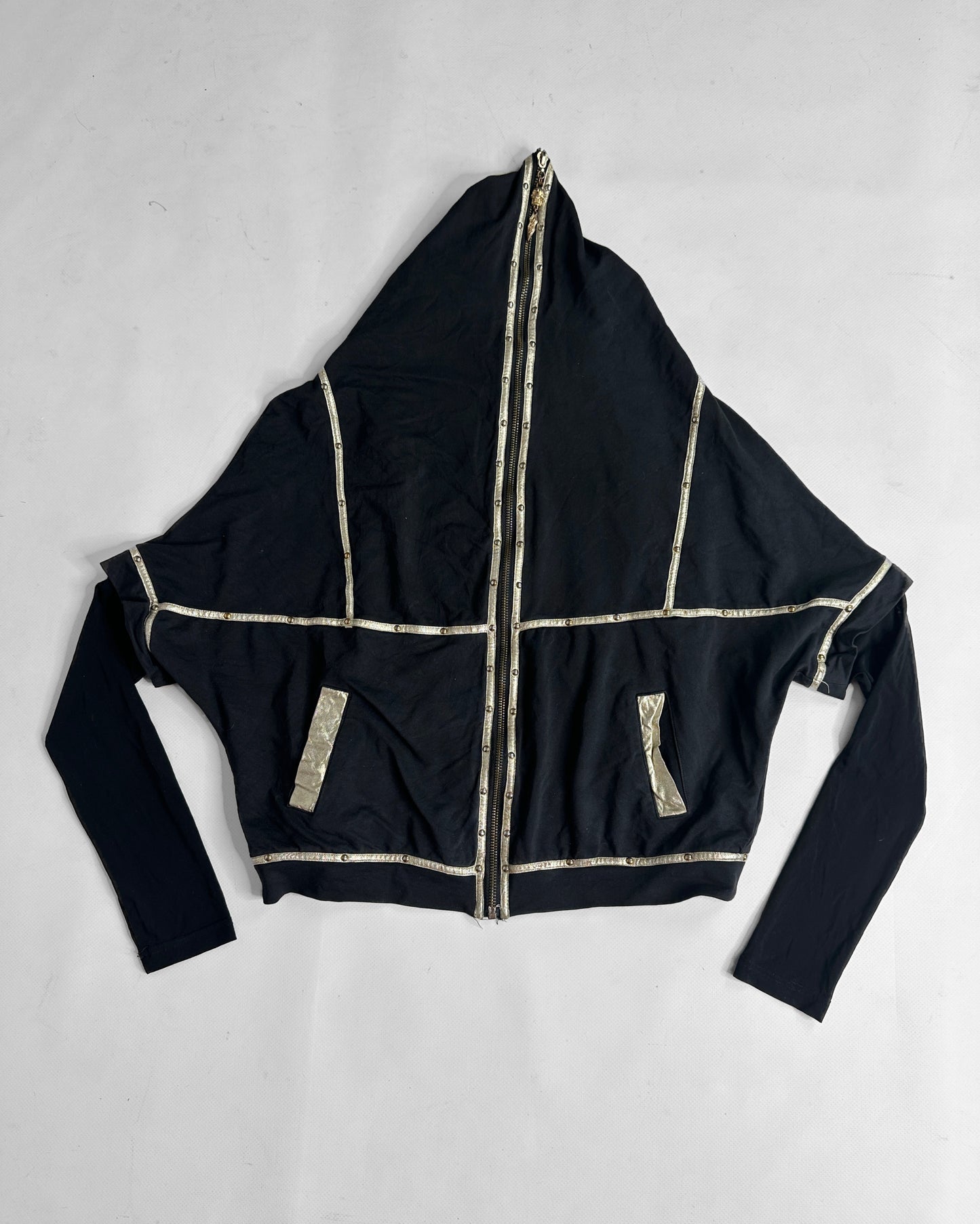 Y2K cyber grunge zip up hoodie