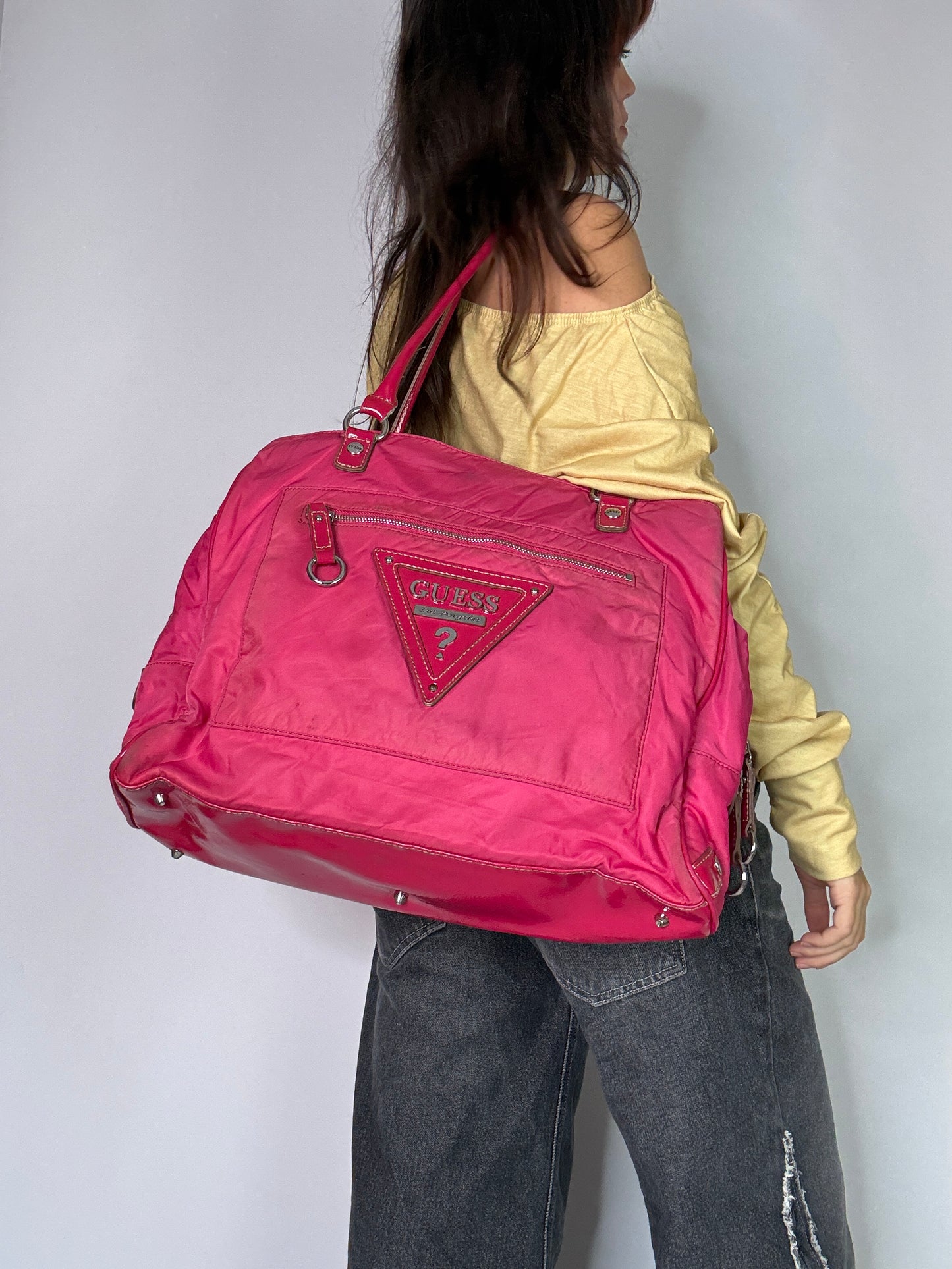 Hot pink Guess Vintage bag