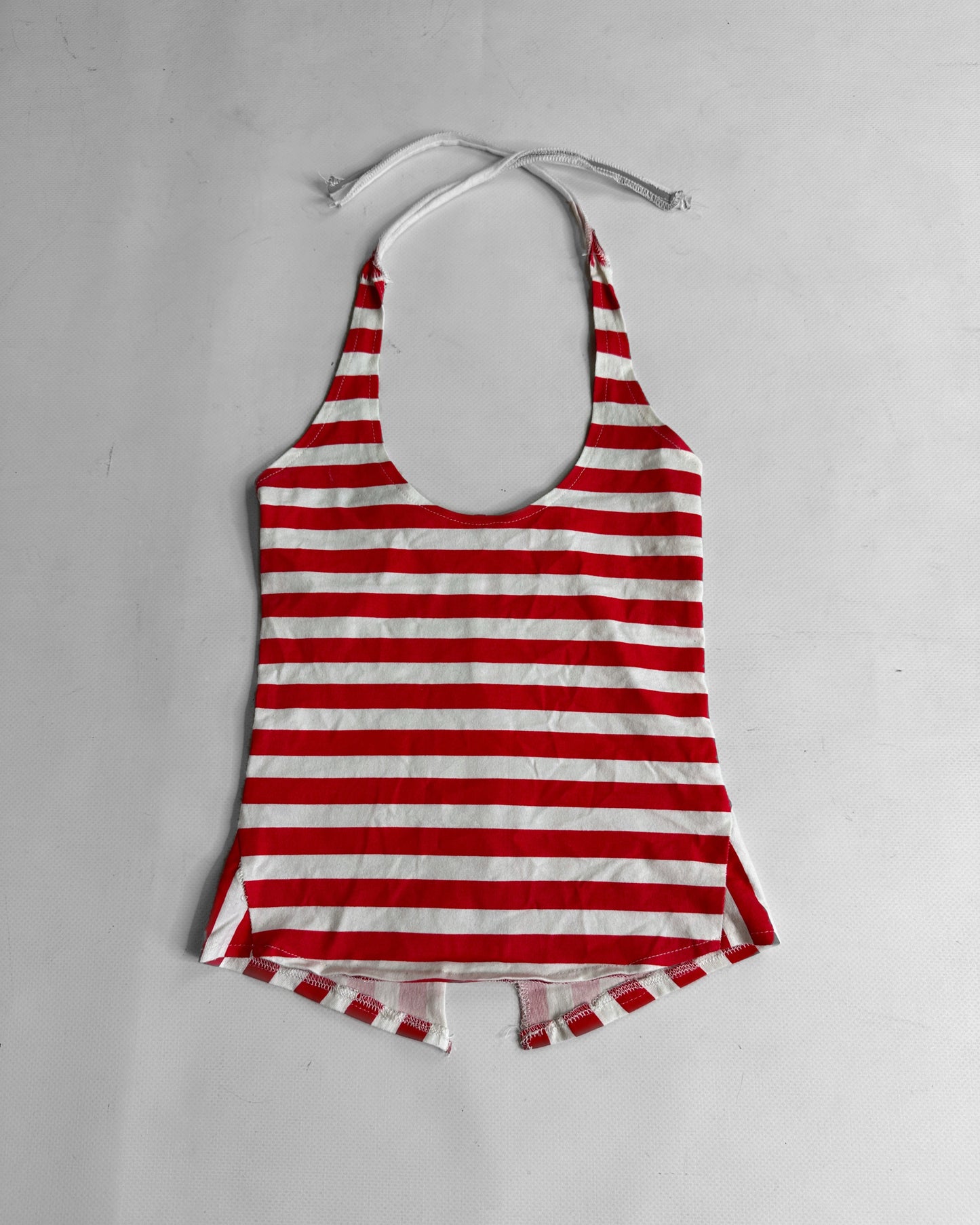 Vintage 2000s Striped halter top nautical style