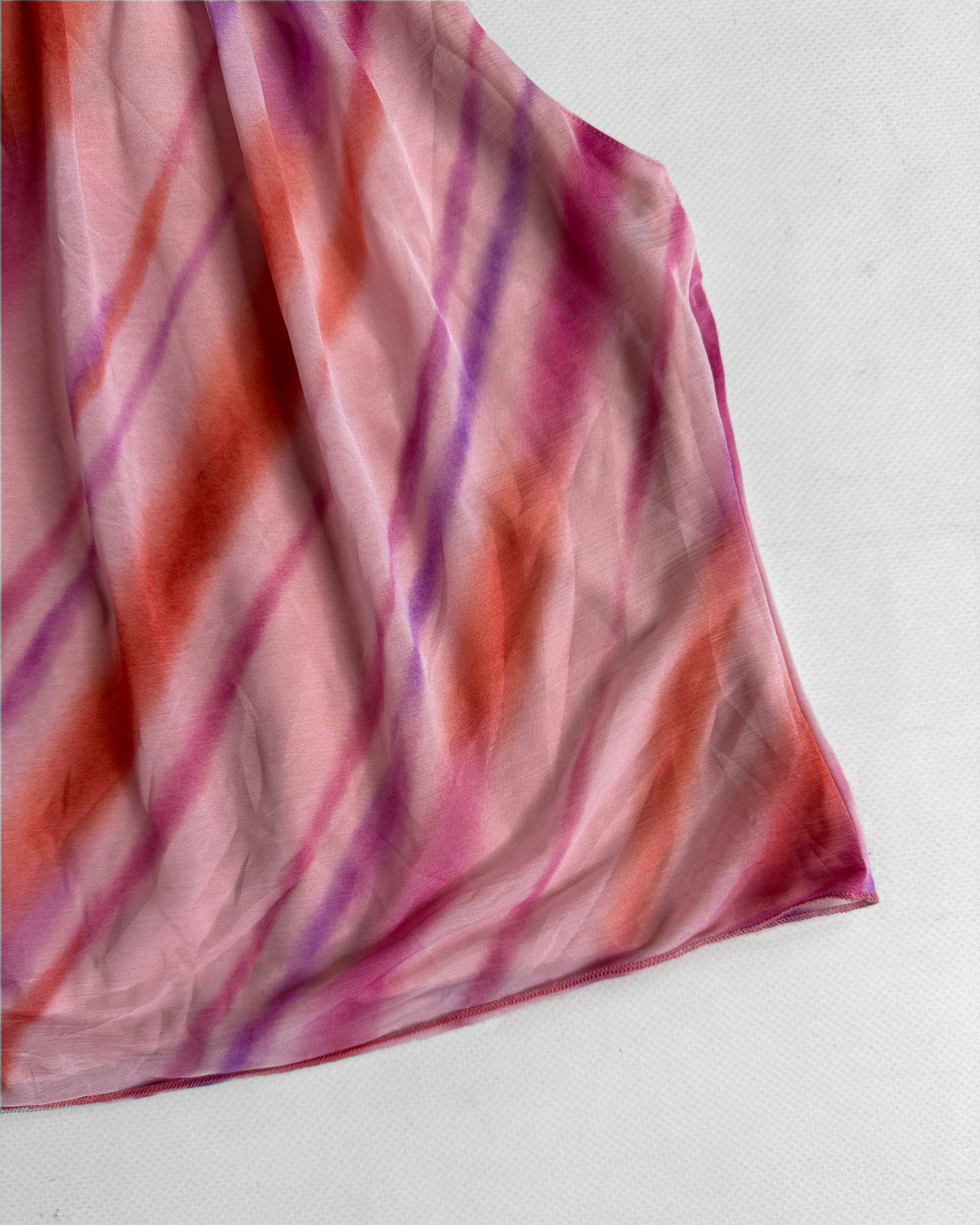 Vintage Y2K summer pink striped halter top