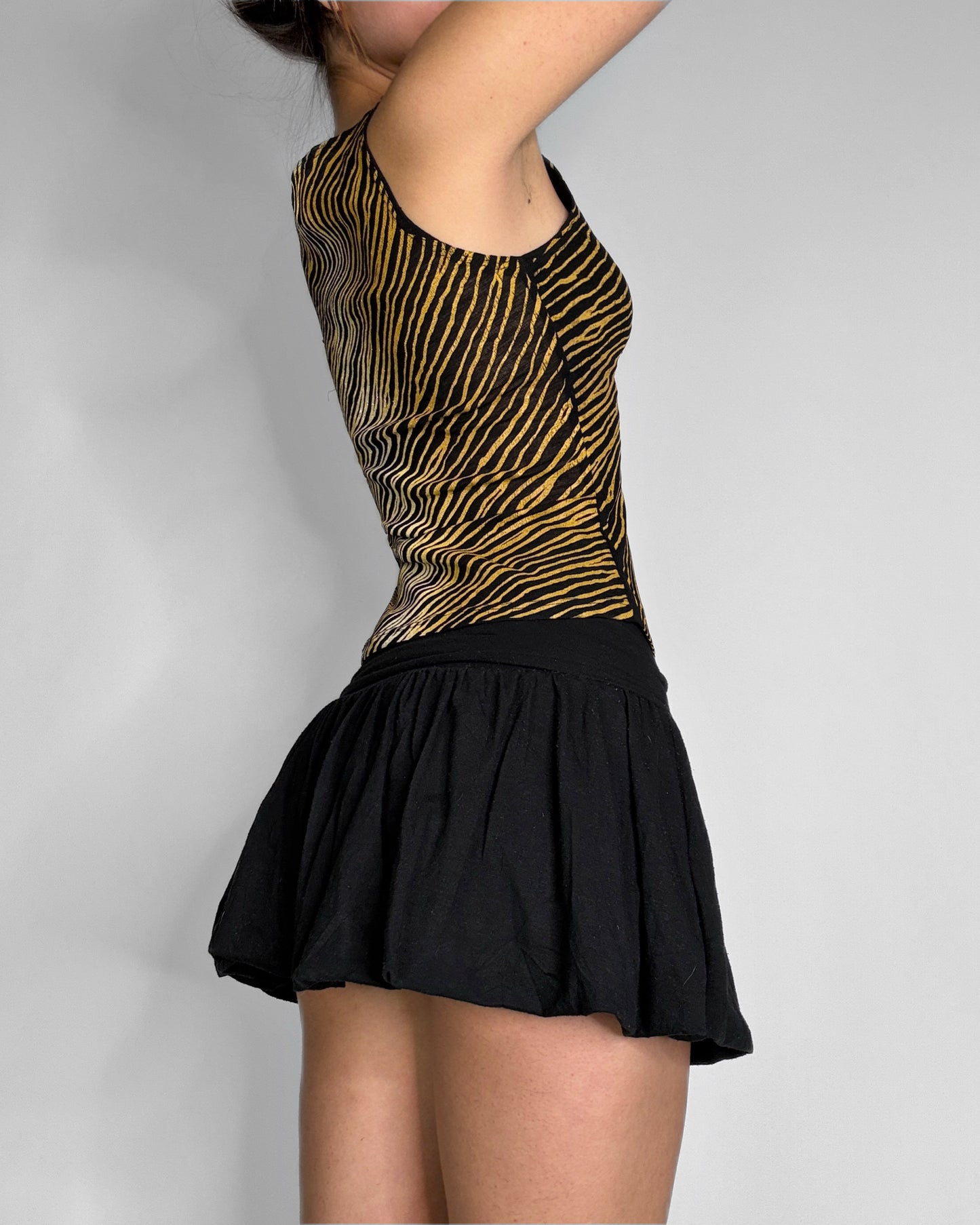 2000s tiger print top