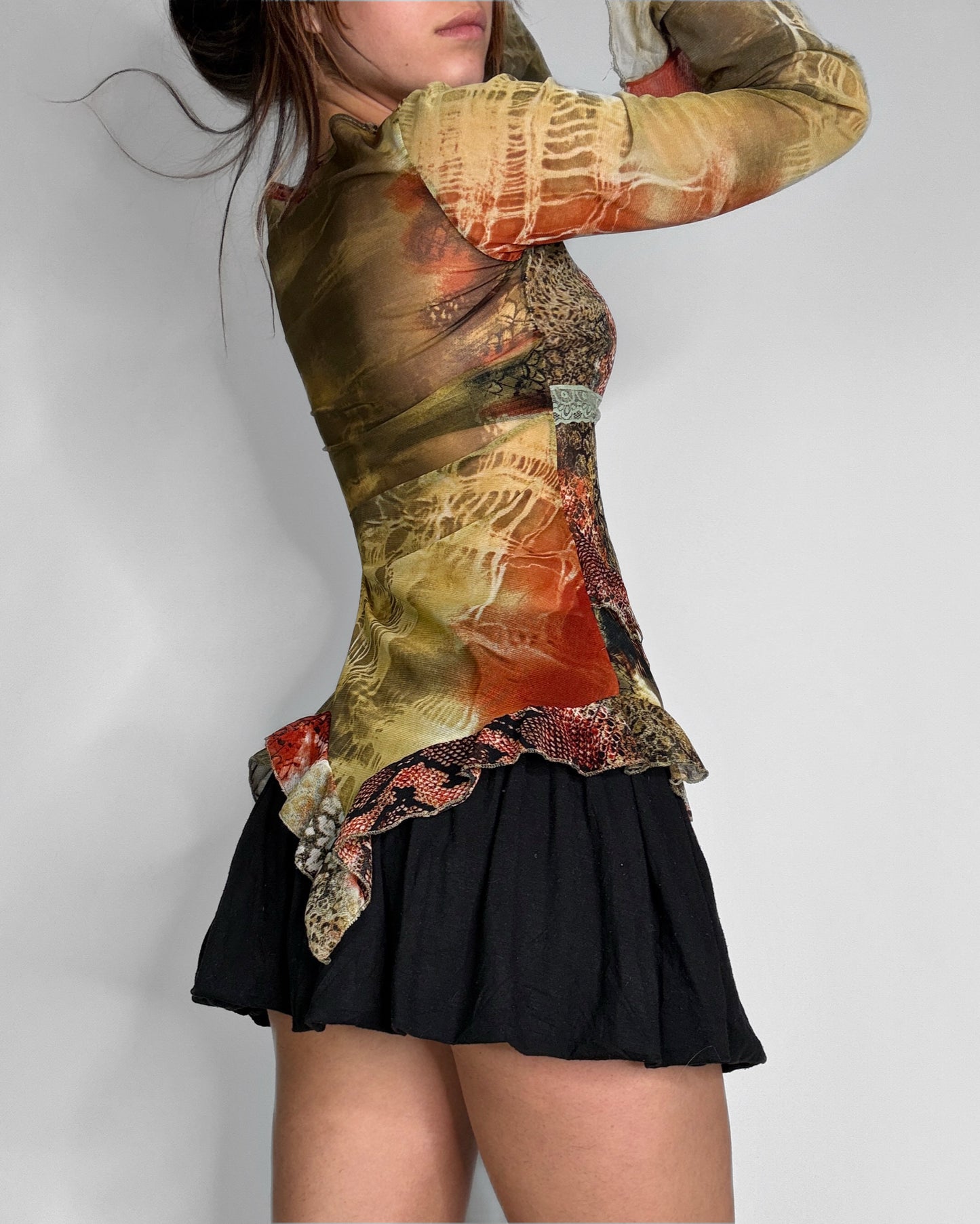 Vintage boho long sleeve top