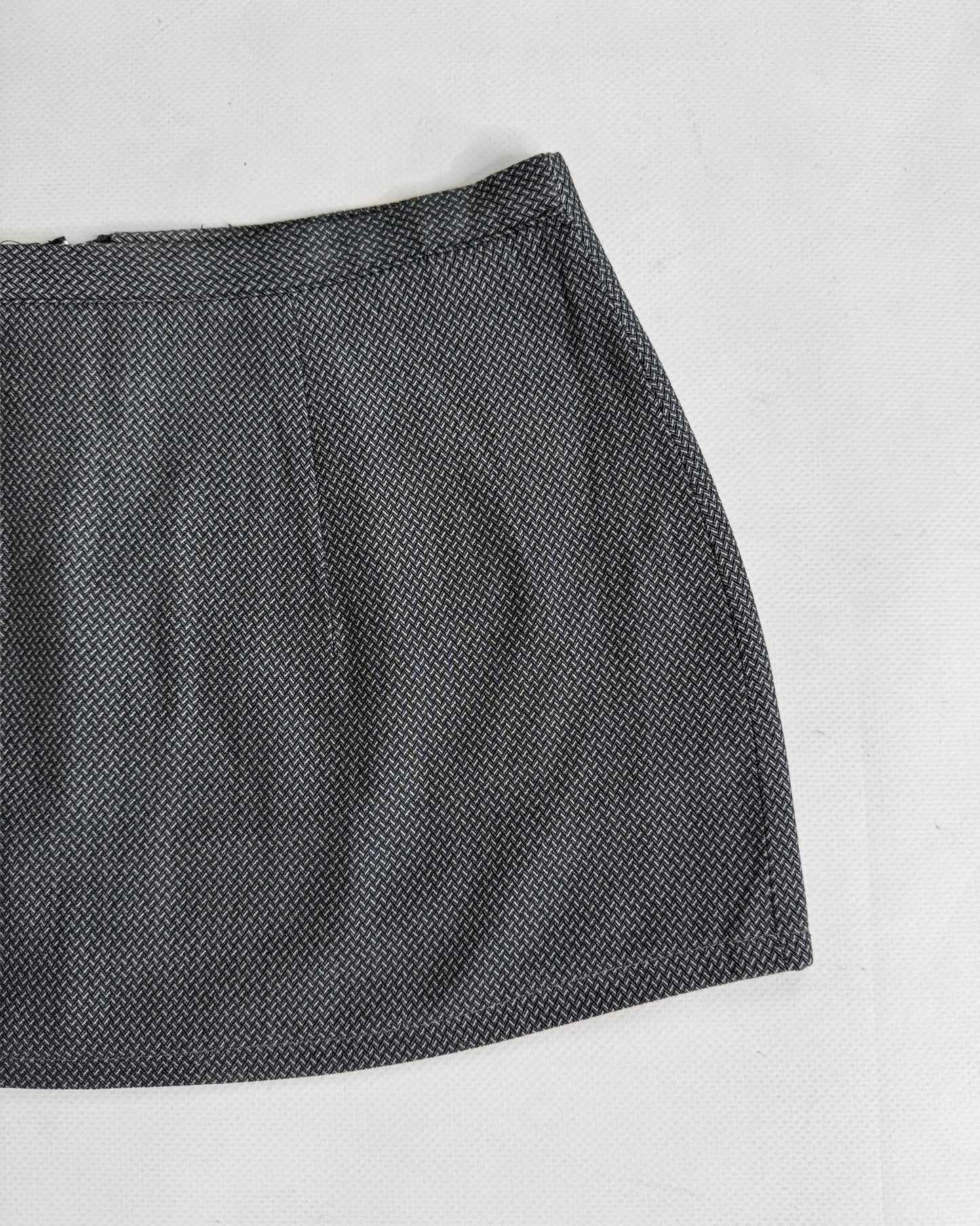 office siren micro mini skirt Gray