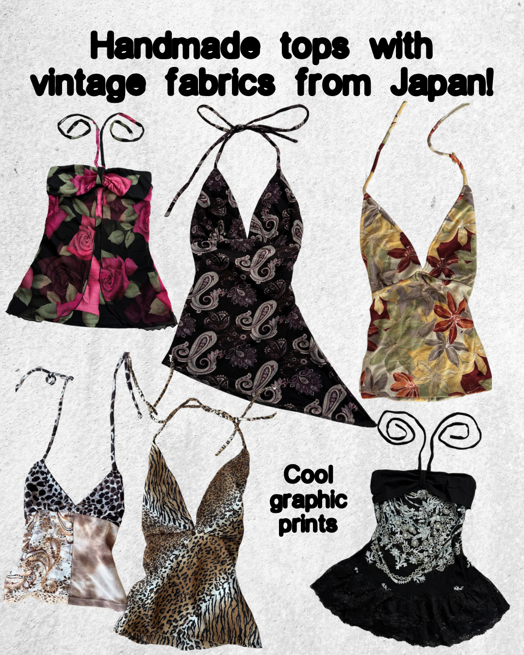 REWORKED Y2K GRAPHIC TOPS - HANDMADE