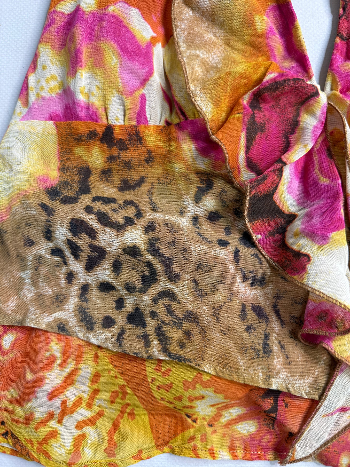 2000s graphic backless top