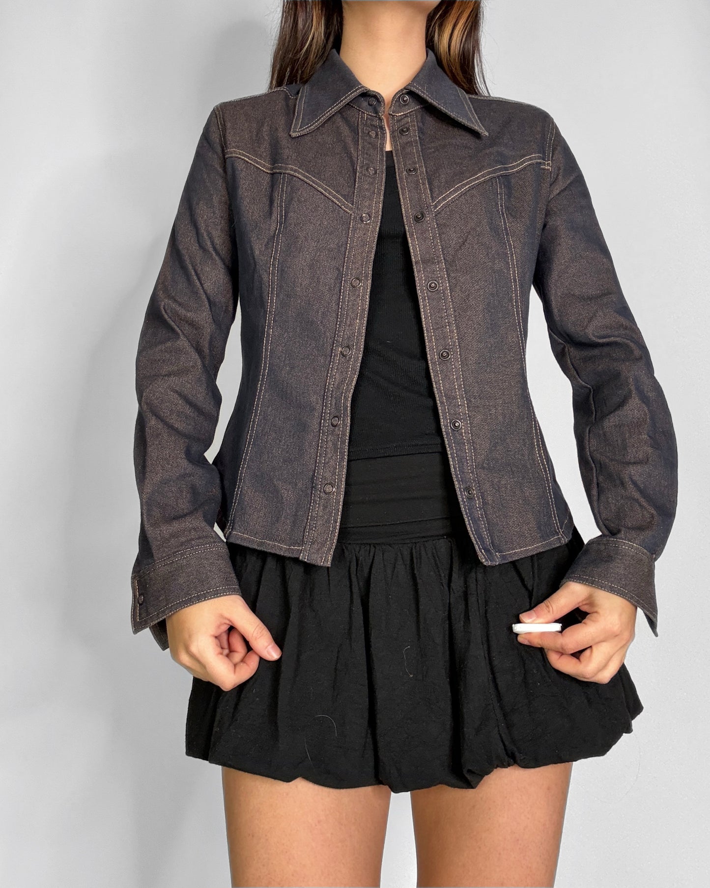 Vintage 2000s denim biker