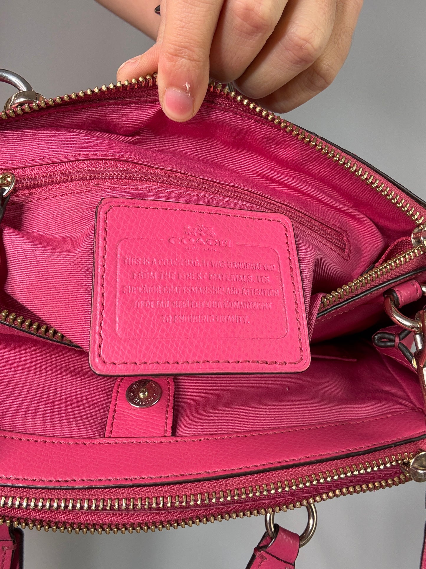 Pink Coach Vintage Bag