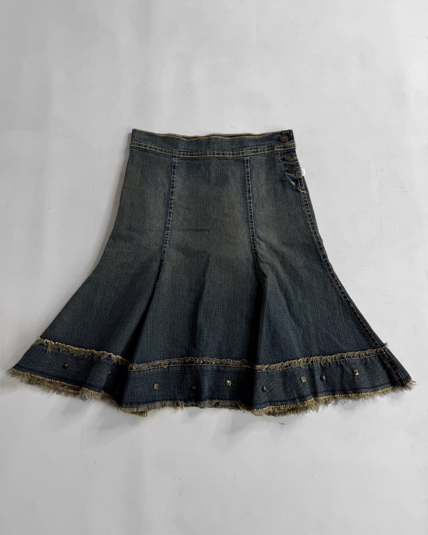 Vintage denim midi skirt