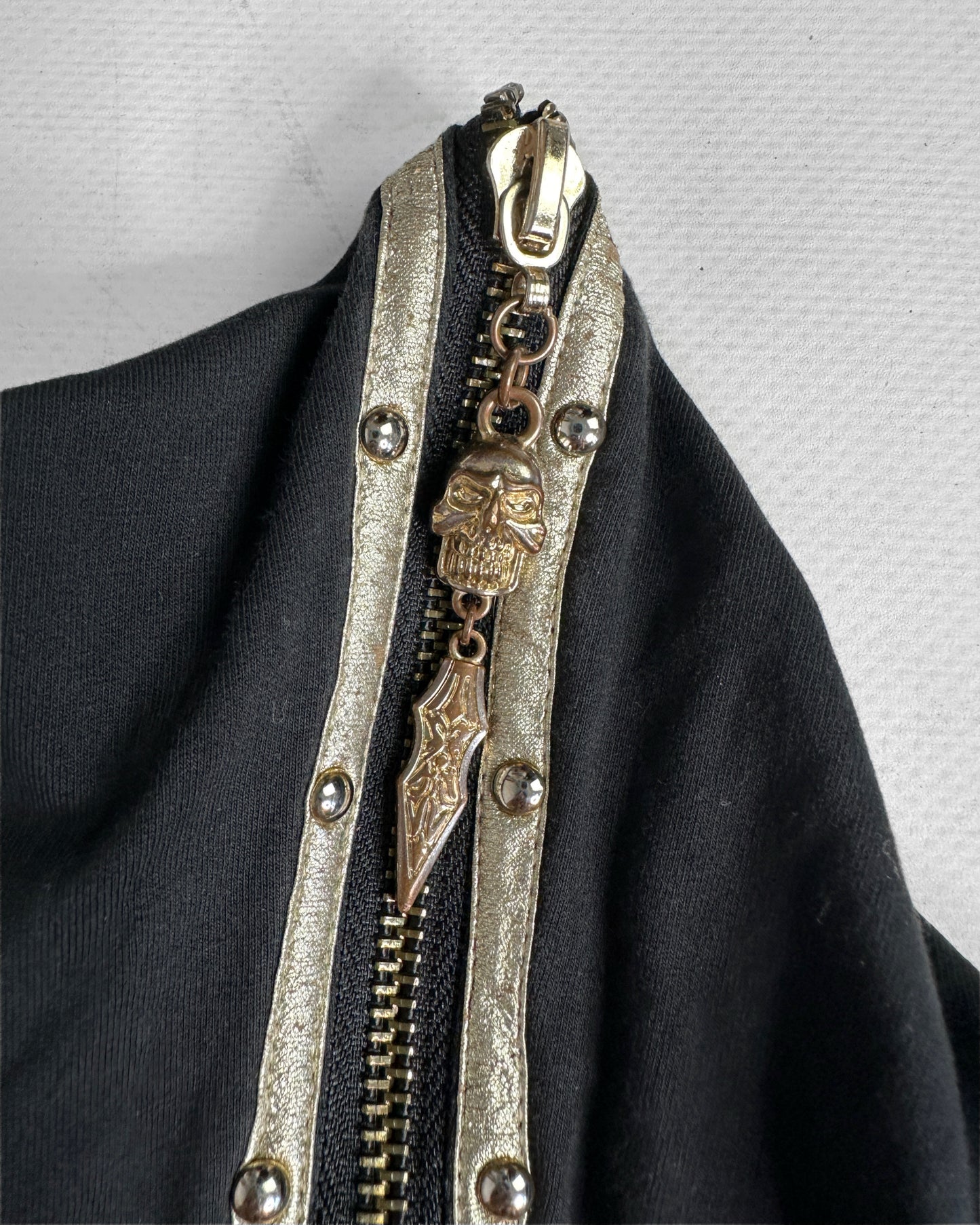 Y2K cyber grunge zip up hoodie