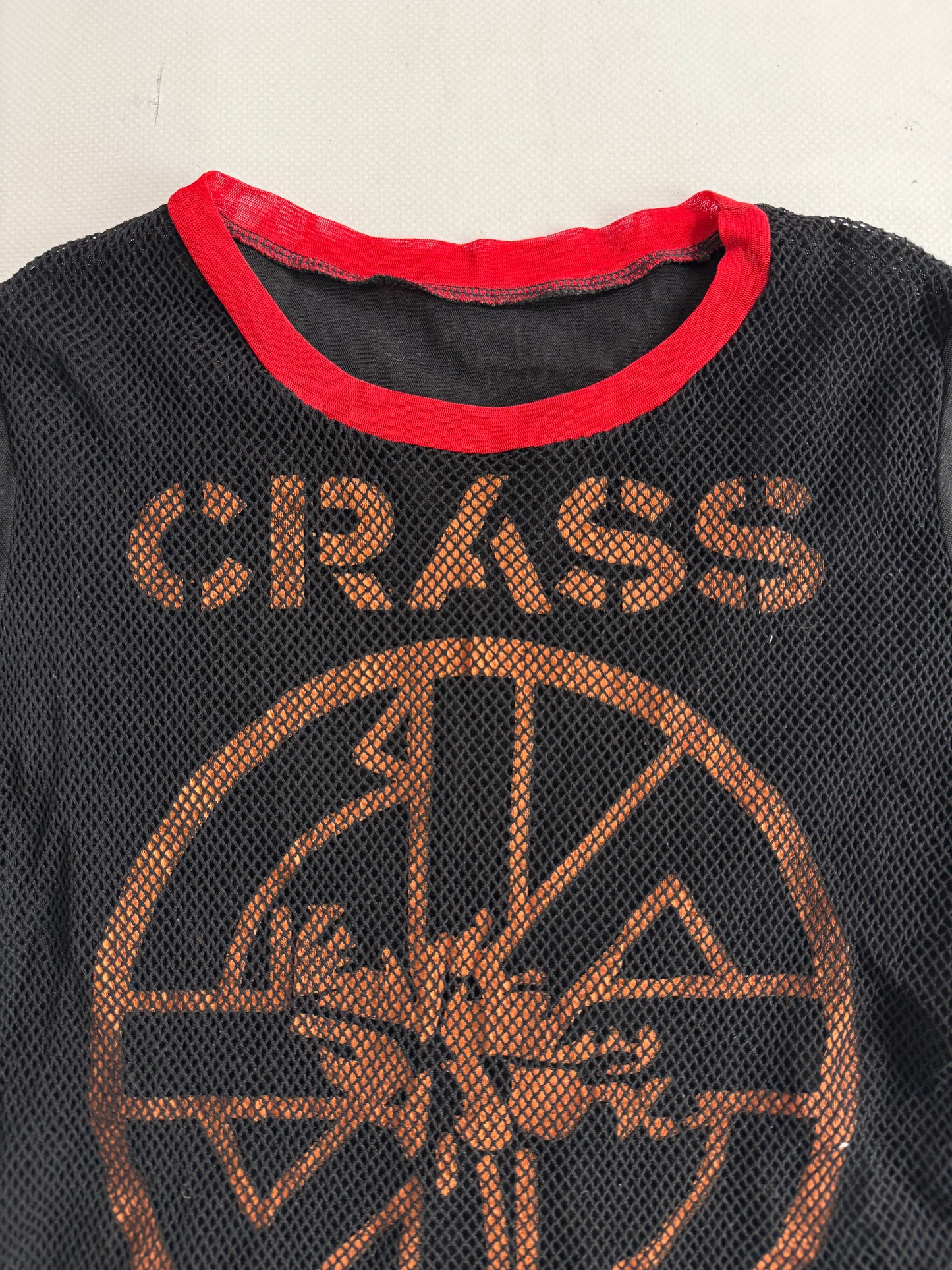 Vintage Y2K fishnet baby tee