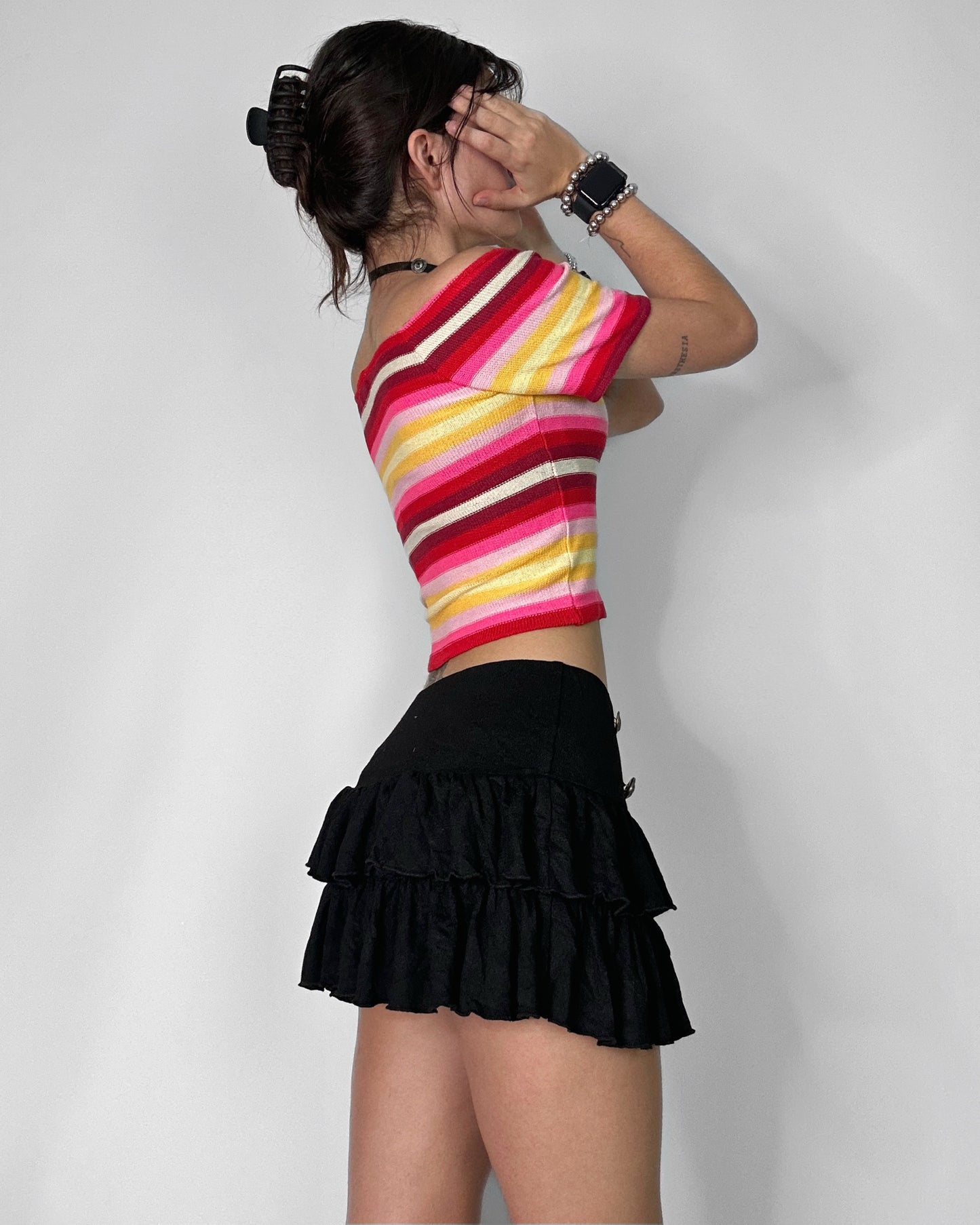 Vintage maximalist off shoulder top