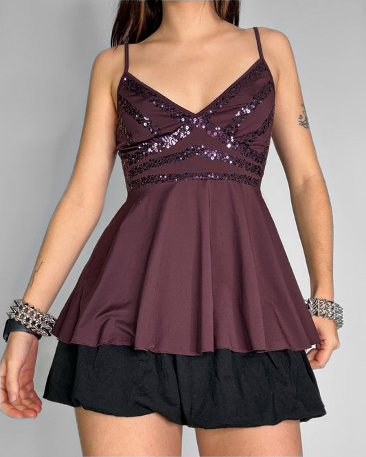 Vintage sequin cami top