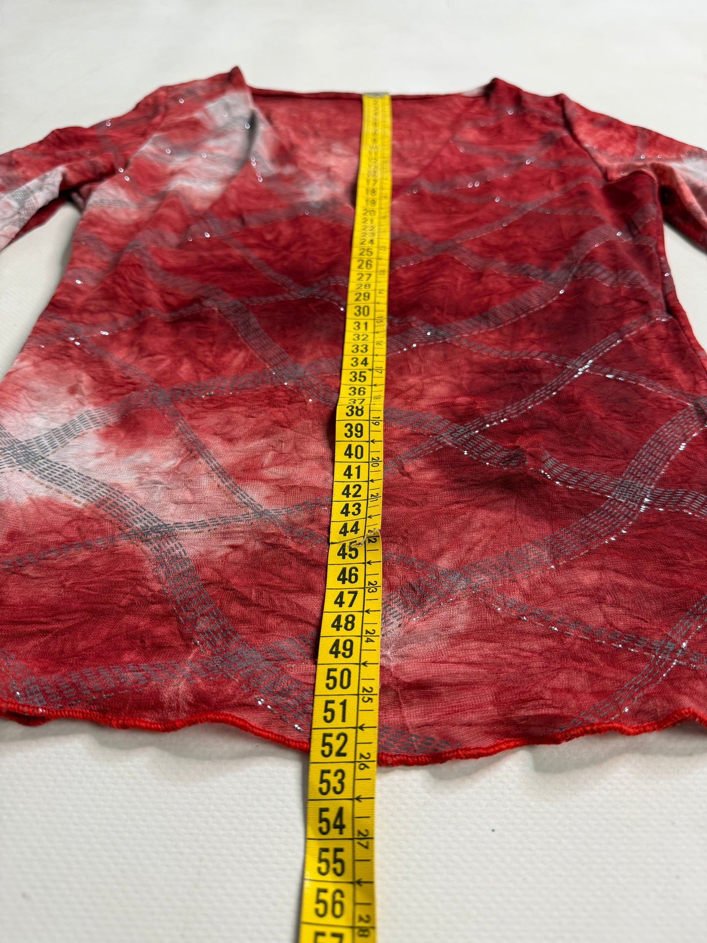 Vintage mesh long sleeve top