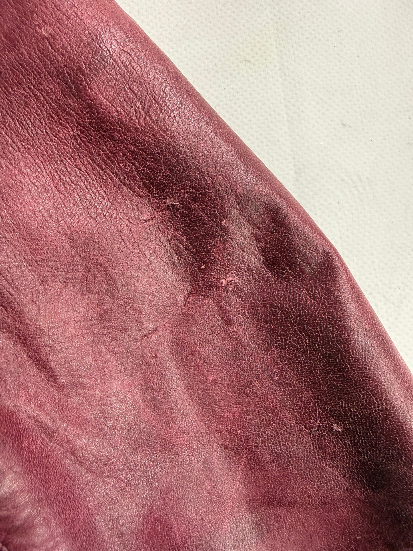 2000s burgundy leather Biker