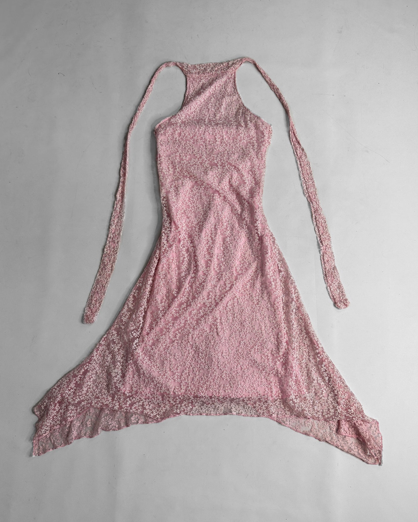 Y2K Coquette pink long dress