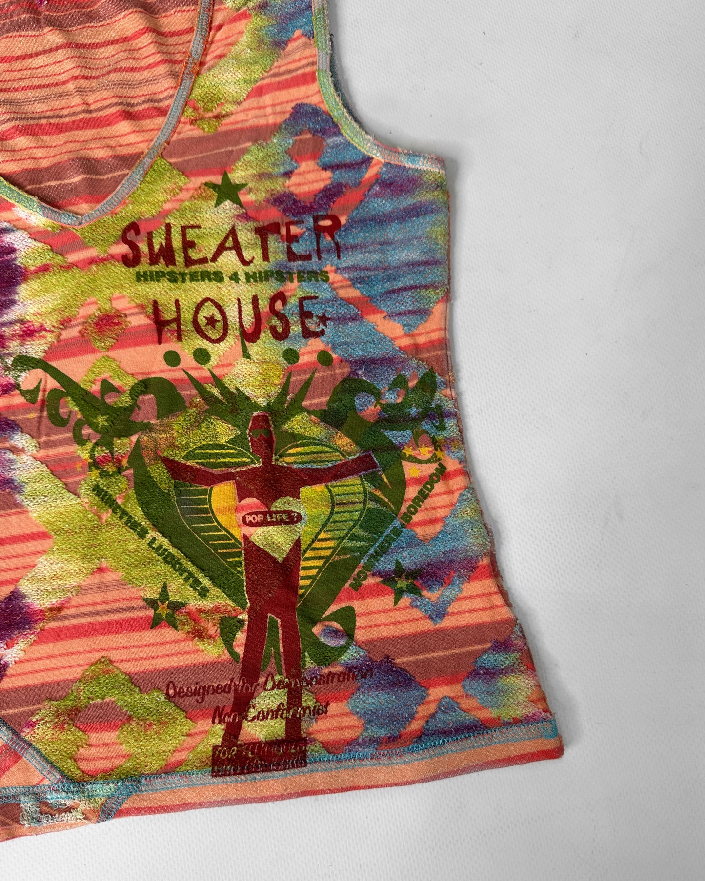 Vintage 2000s funky graphic top