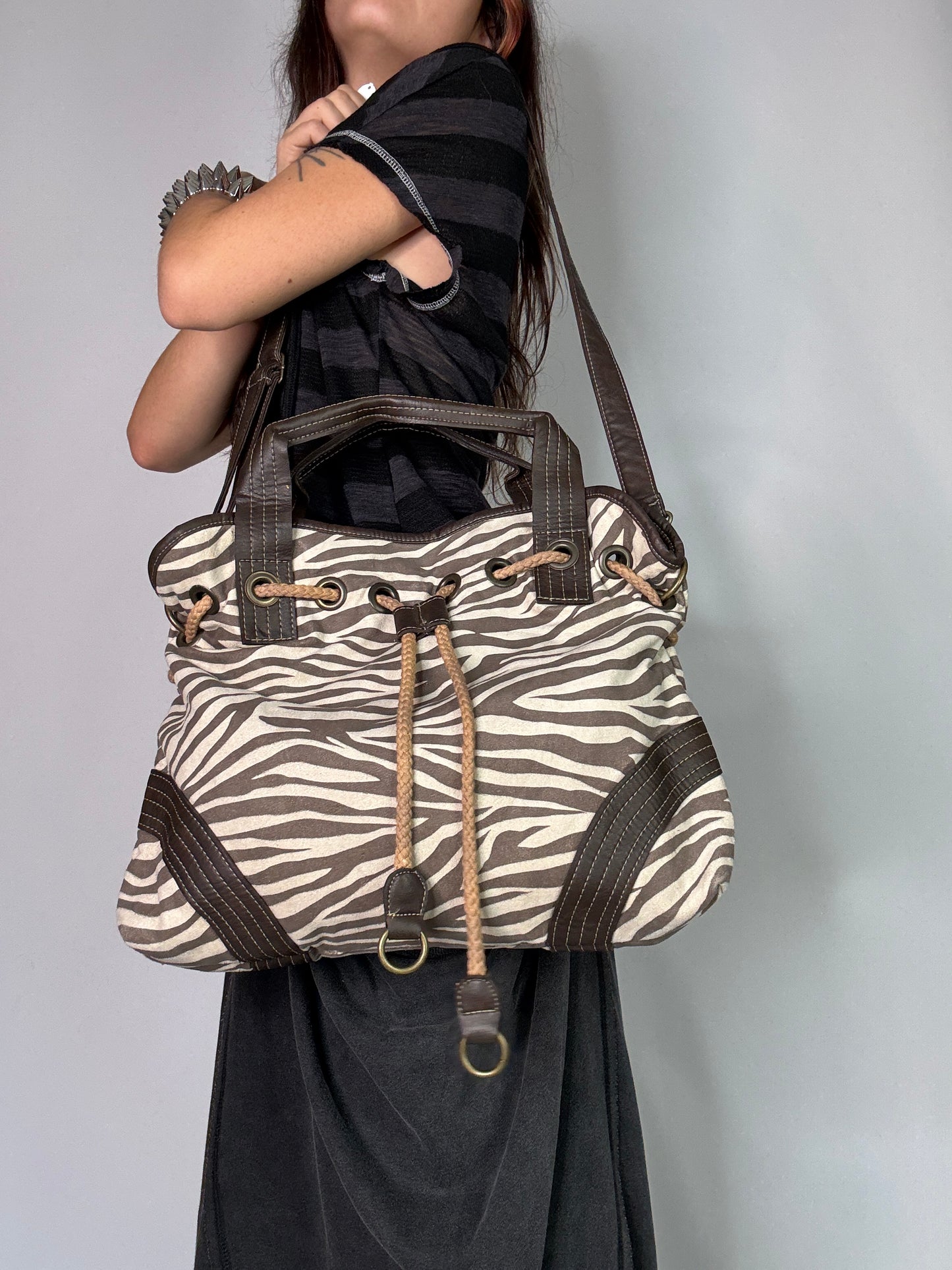 Vintage Y2K Zebra Bag