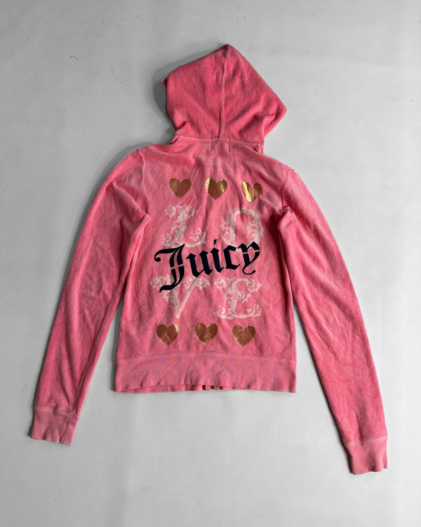 Black Juicy Couture 2000s Pink Velour Tracksuit